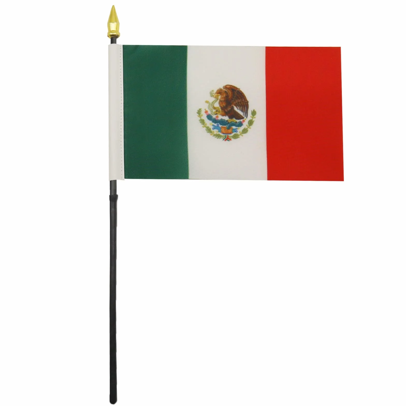 Drapeau de Table Mexique Pointe Or 15cm x 10cm