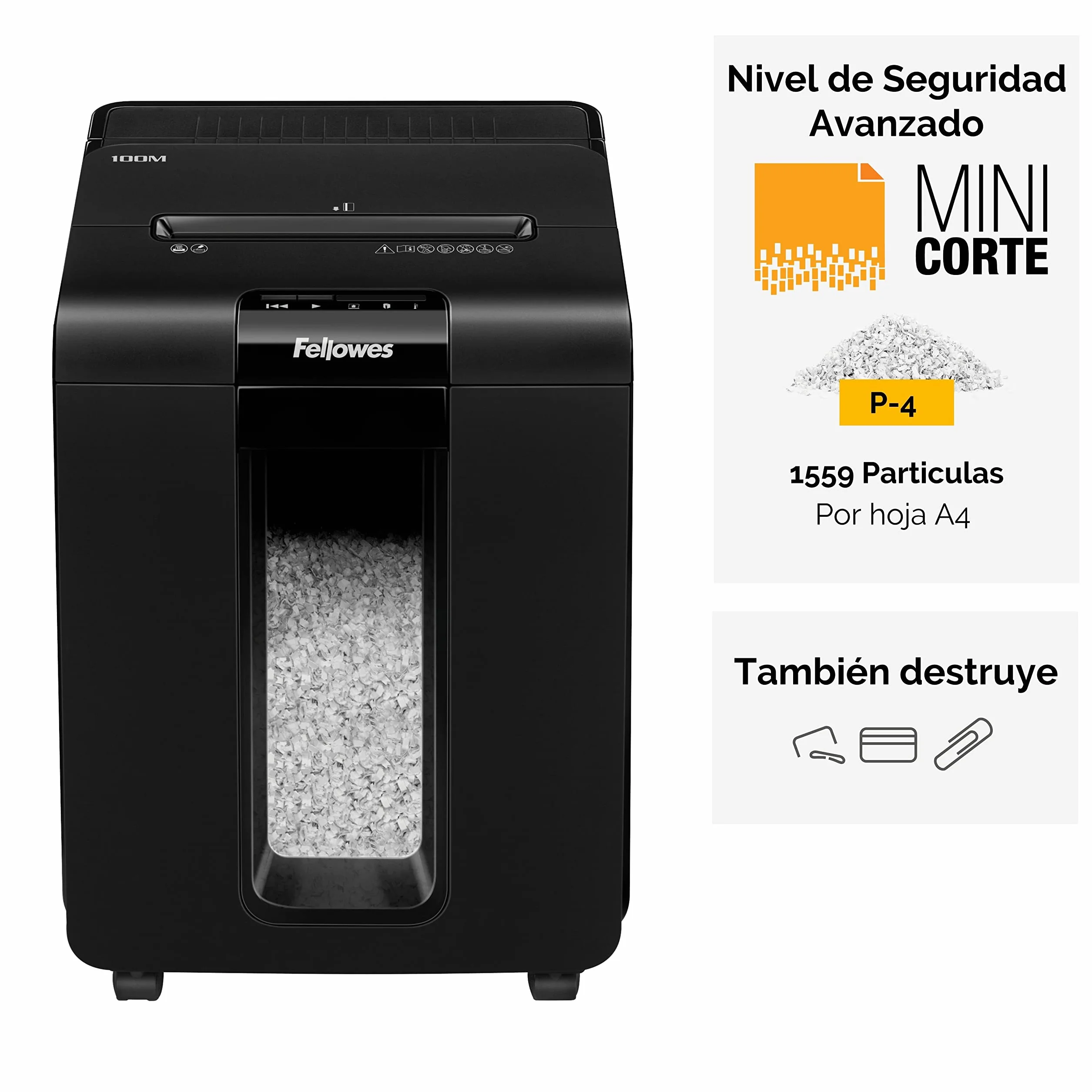 Fellowes Niszczarka Do Dokumentów 100 Arkuszy Czarny