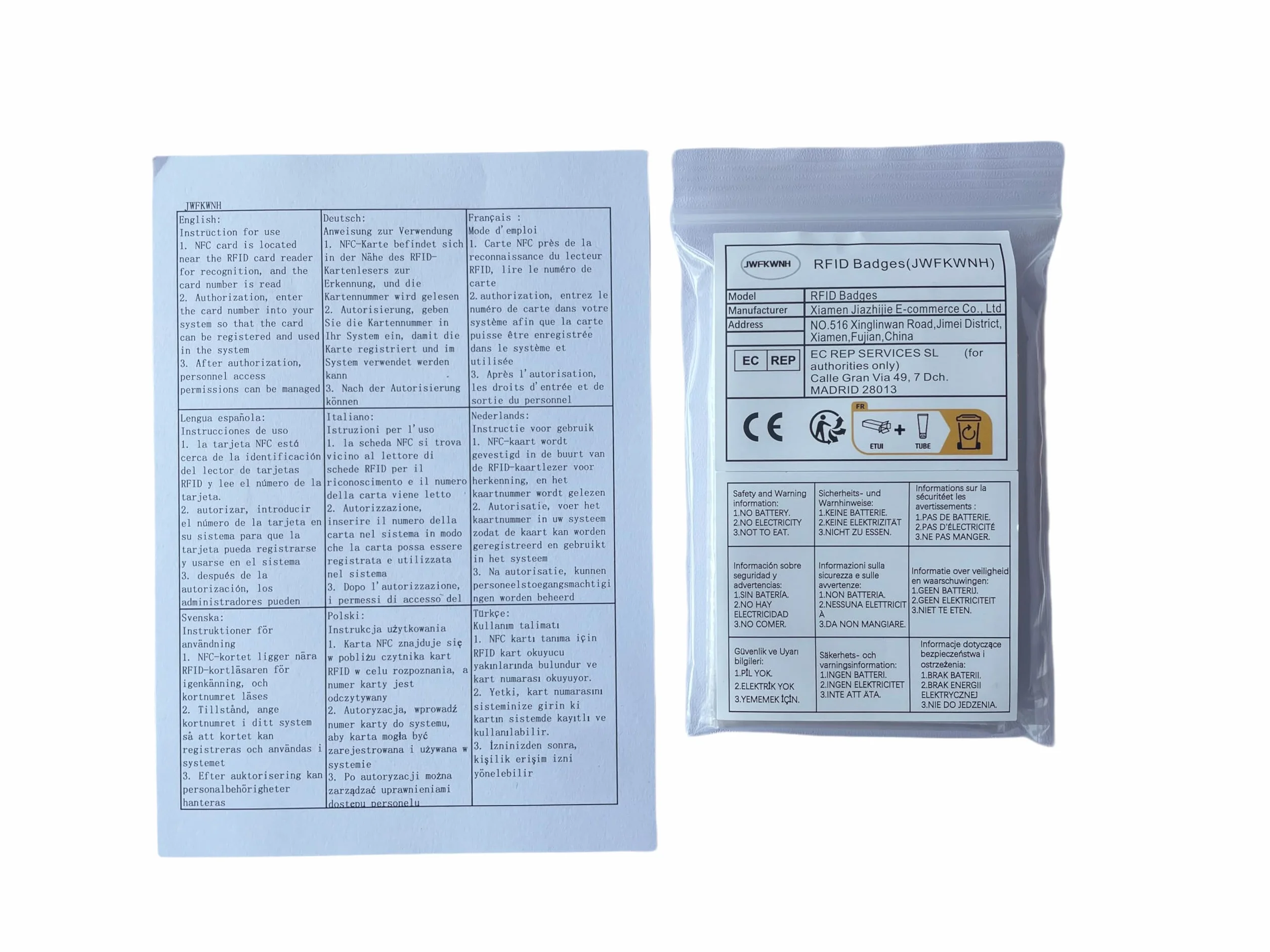 JW 13,56 MHz MF classic 1k M1 S50 Chip RFID pusta biała naklejka papierowa 25 mm taśma klejąca (opakowanie 10 sztuk)