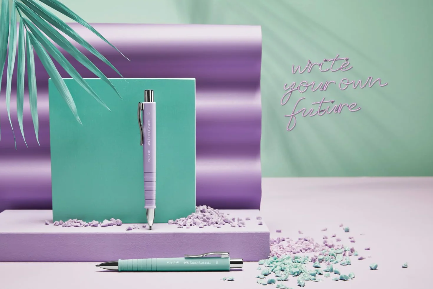 FABER-CASTELL Poly Ball pióro kulkowe sweet lilac 2 sztuki wymienny wkład XB wodoodporne