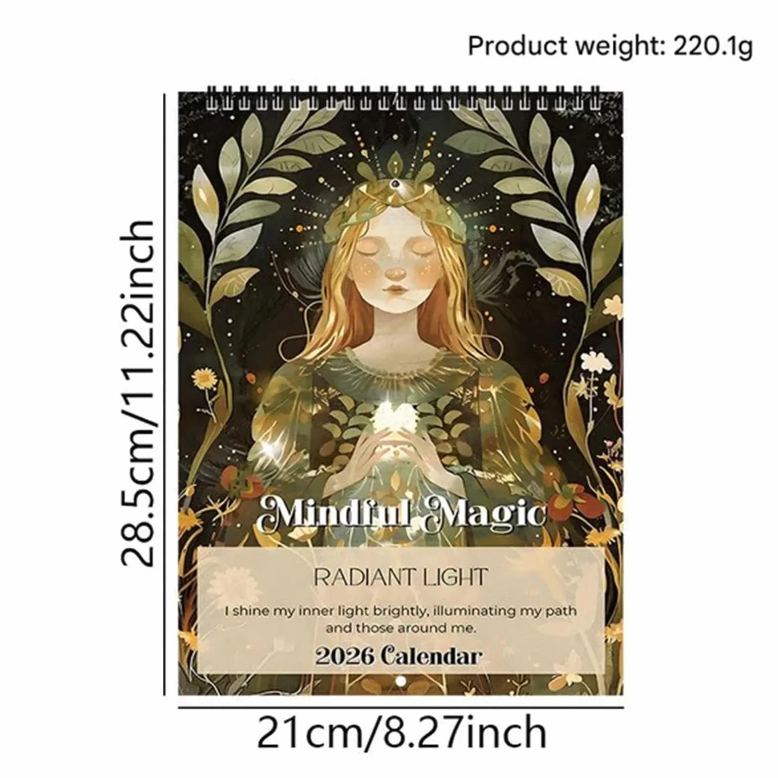 Mindful Magic kalendarz ścienny 2026 – inspirujący kalendarz 2026 z przeglądem miesięcy i afirmacjami, podobny kalendarz roczny, kalendarz miesięczny 2026, kalendarz ścienny 2026, do biura i domu