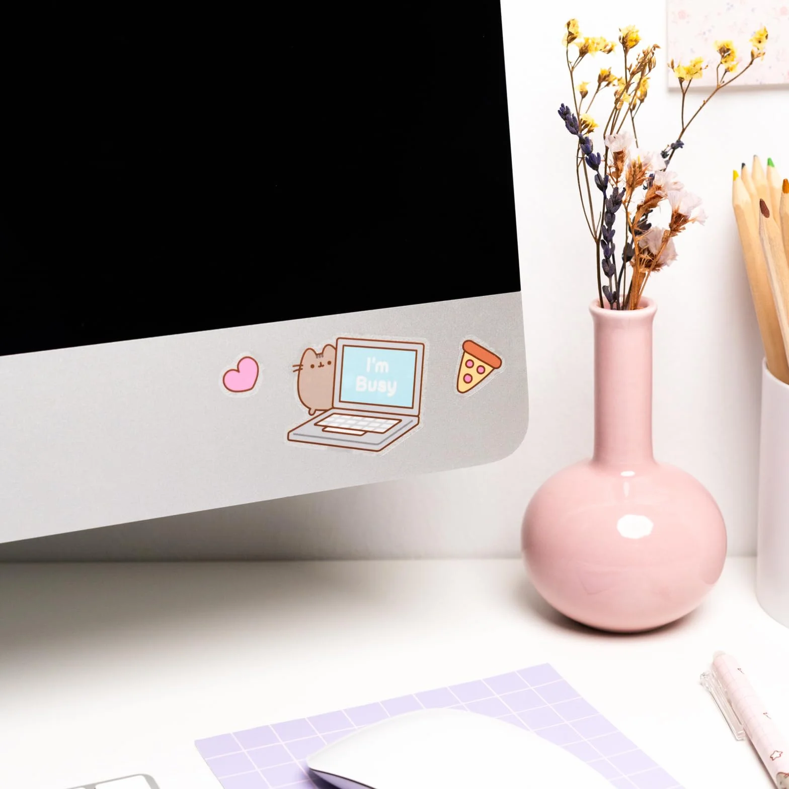 Grupo Erik Pusheen Stickers | Waterproof & Removable, Laptop Stickers For Children & Adults | Pusheen Gifts For Cat Lovers