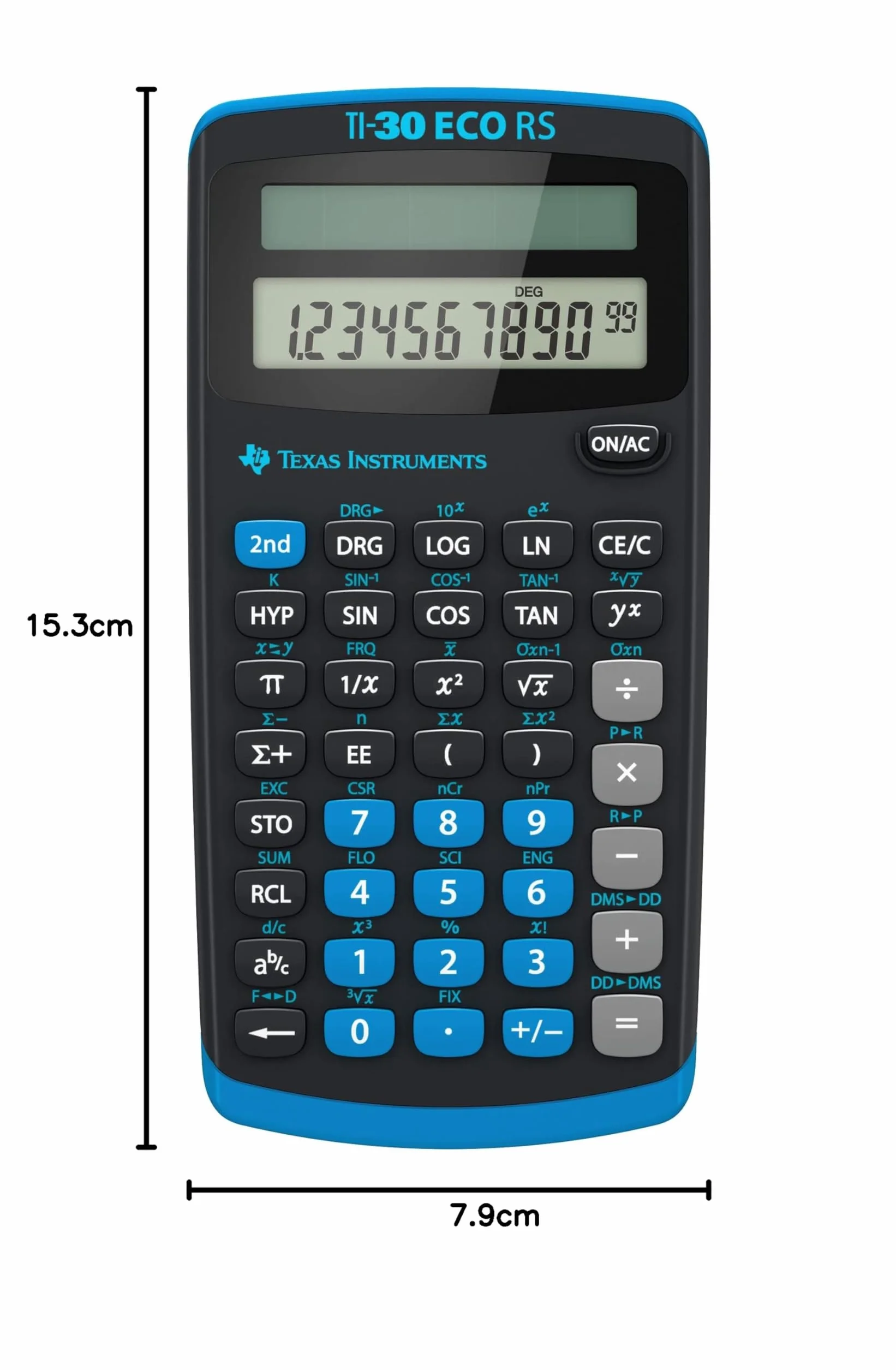 Texas Instruments TI-30 ECO RS Kalkulator Solarowy 10-cyfrowy Czarny