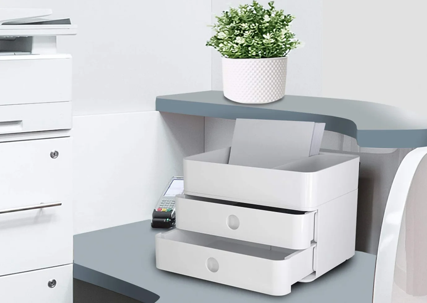 Han 1100-12 1100-12 Skrzynka z Szufladami, Biały (Snow White), SMART-BOX PLUS