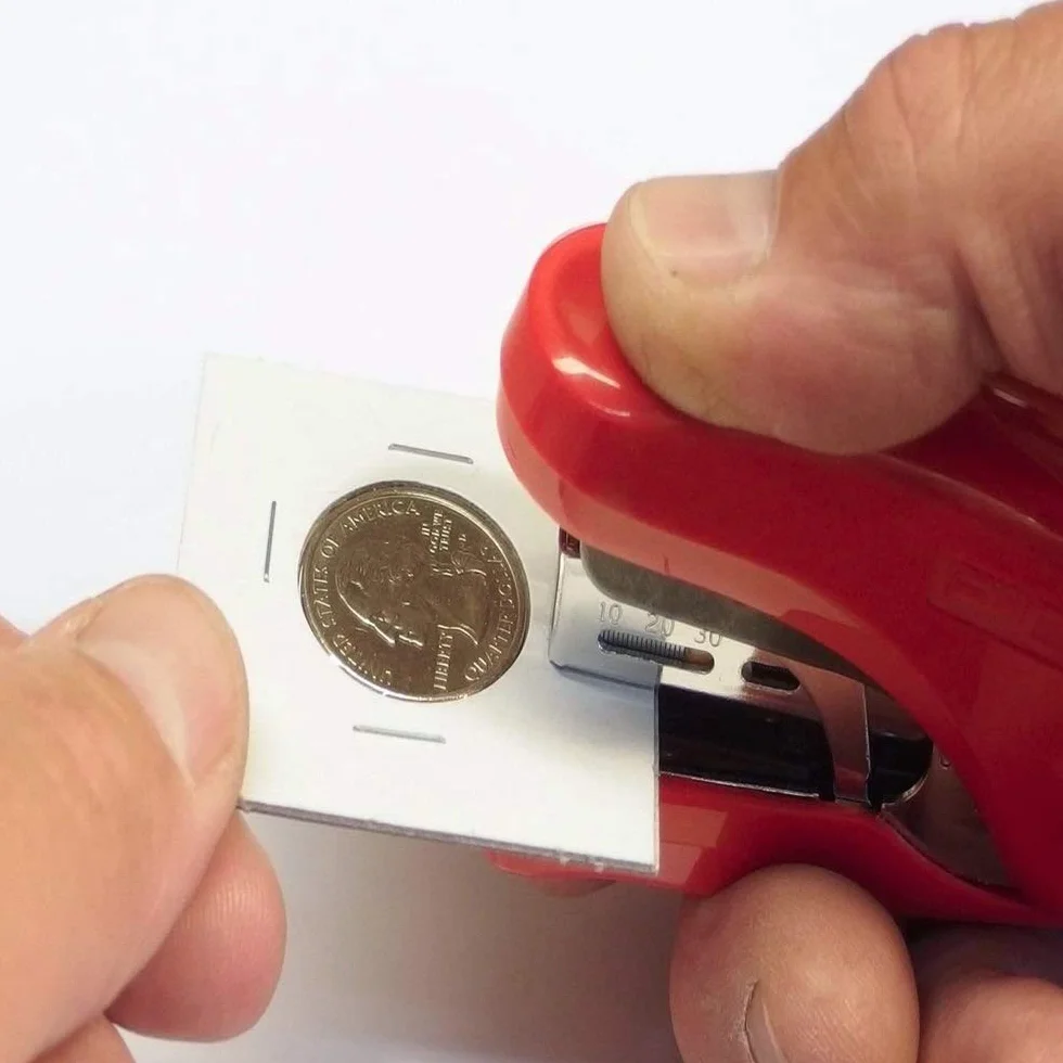 Pudełko na monety, 100 sztuk, biały karton, Coin Flip Flip, duży asortyment do kolekcjonowania monet, 2 rozmiary 25 mm, 31,5 mm