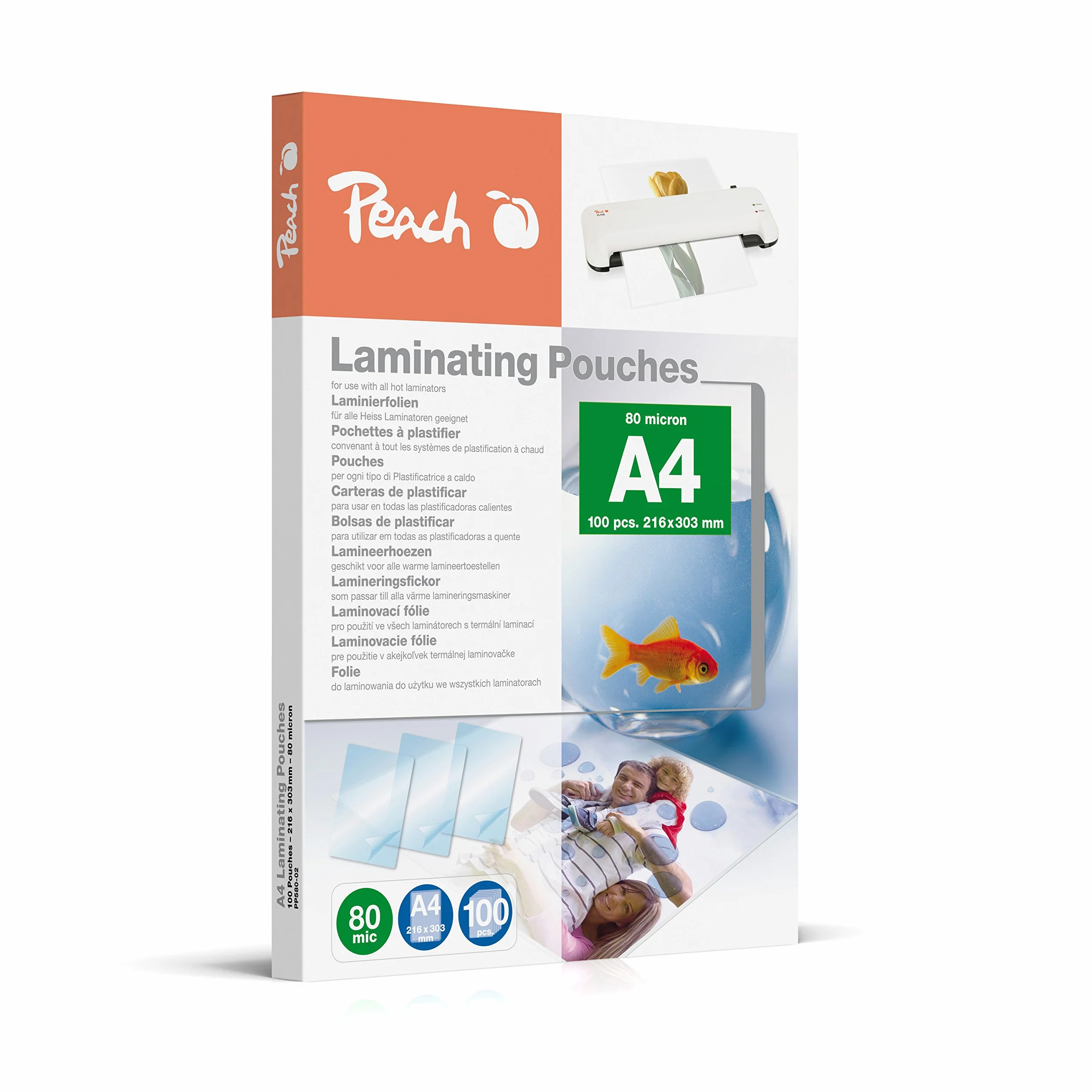 Peach PP580-02 Folia Do Laminowania DIN A4 100 Sztuk