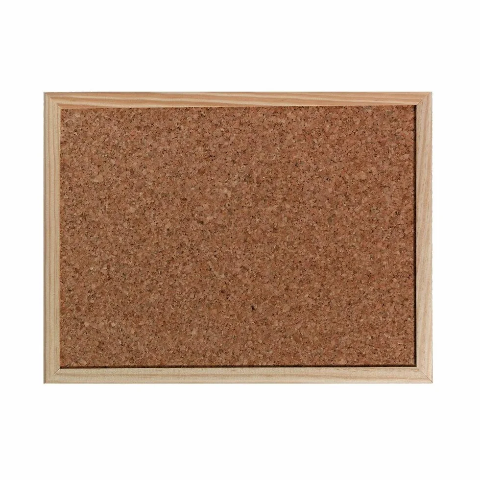Herlitz® Tablica korkowa | Drewniana rama | 5 pinezek w komplecie | Ekologiczna | Idealna do szkoły domu biura | Dla dzieci nauczycieli rodziców | 30x40 cm