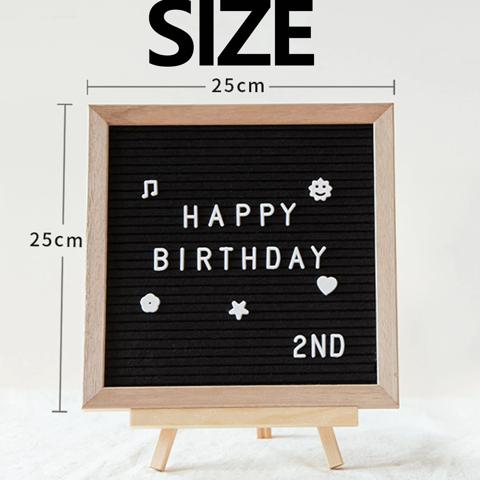 Dębowa tablica na listy 25x25 cm 510 liter i cyfr stojak torba