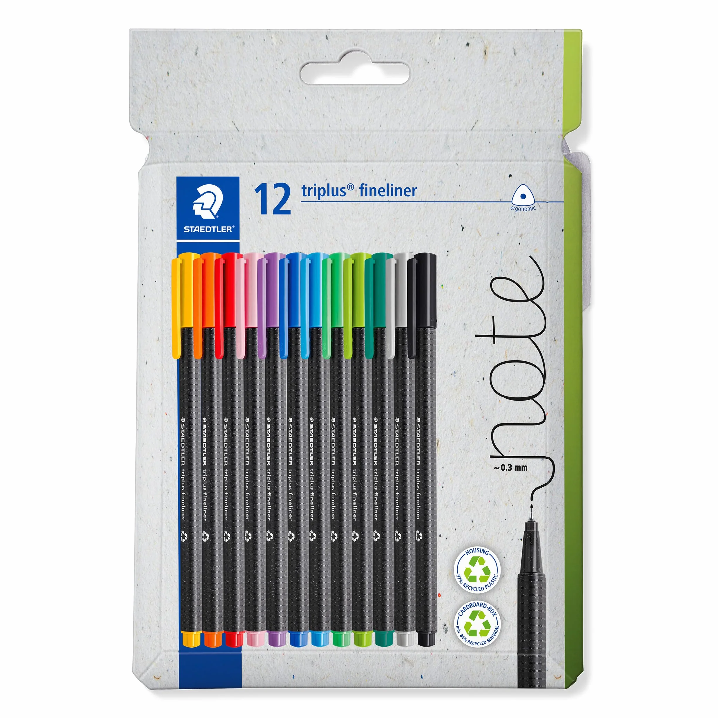 STAEDTLER Tripplus cienkopisy, 12 różnych kolorów, 12 sztuk, 334 C12