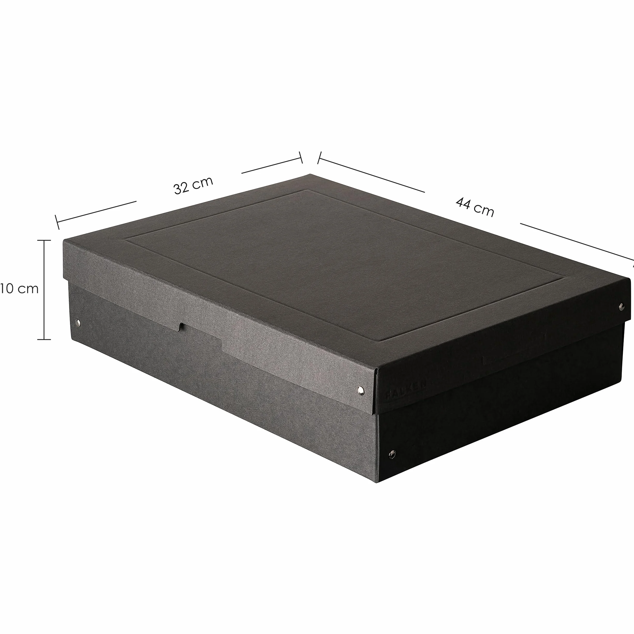 Falken PureBox Black Pudełko do przechowywania DIN A3 100 mm z recyklingu