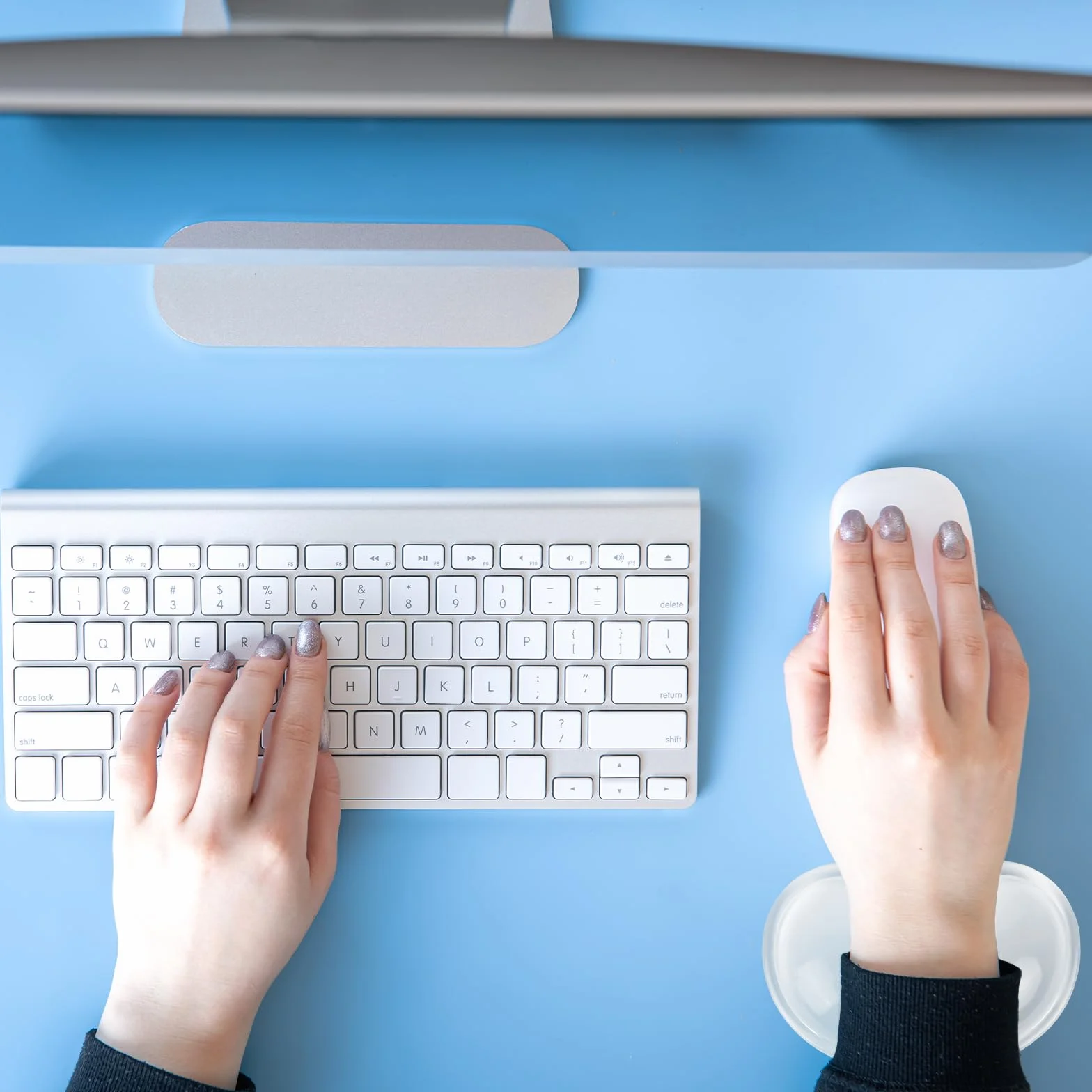 Podkładka pod nadgarstek, miękki, żelowy, przezroczysta, silikonowa poduszka żelowa, ergonomiczna poduszka pod nadgarstek, do laptopa, biura, pracy, komputera, gier