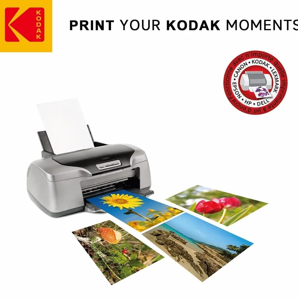 KODAK Błyszczący Papier Fotograficzny A4 180g/m² 50 Arkuszy