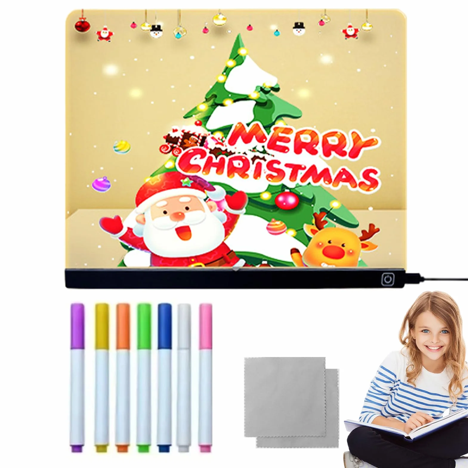 Keyubria Akrylowa Tablica Kreślarska LED Dry Erase Board