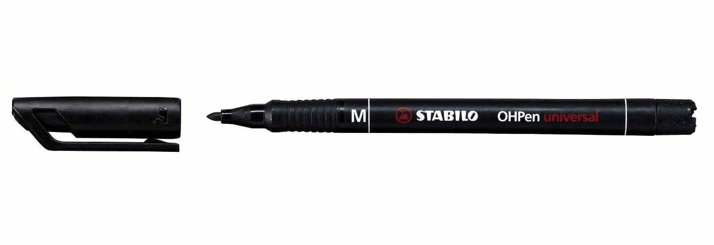 STABILO Zestaw 3 markerów OHP permanentnych średniej końcówki 1 mm czarny