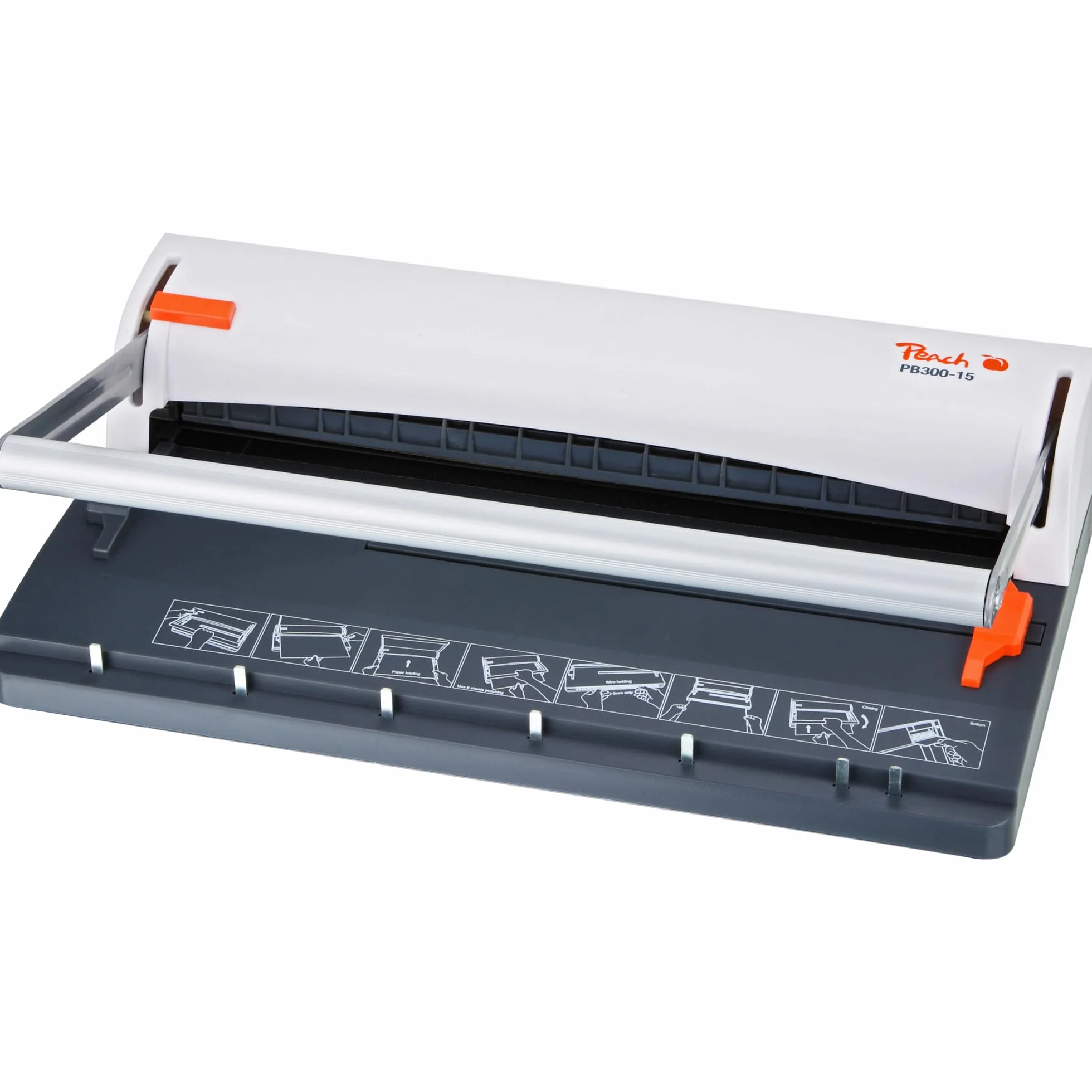 Peach PB300-15 bindownica druciana DIN-A4 60 stron grzbiet 8 mm