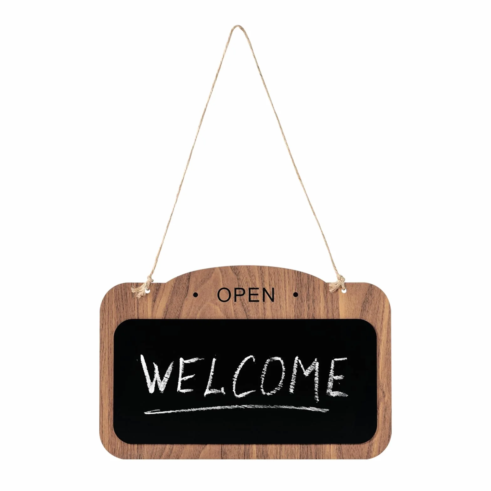 Wiszące tablice kredowe 30x20 cm 2 szt. drewniane dwustronne czarna tablica ogłoszeń z liną