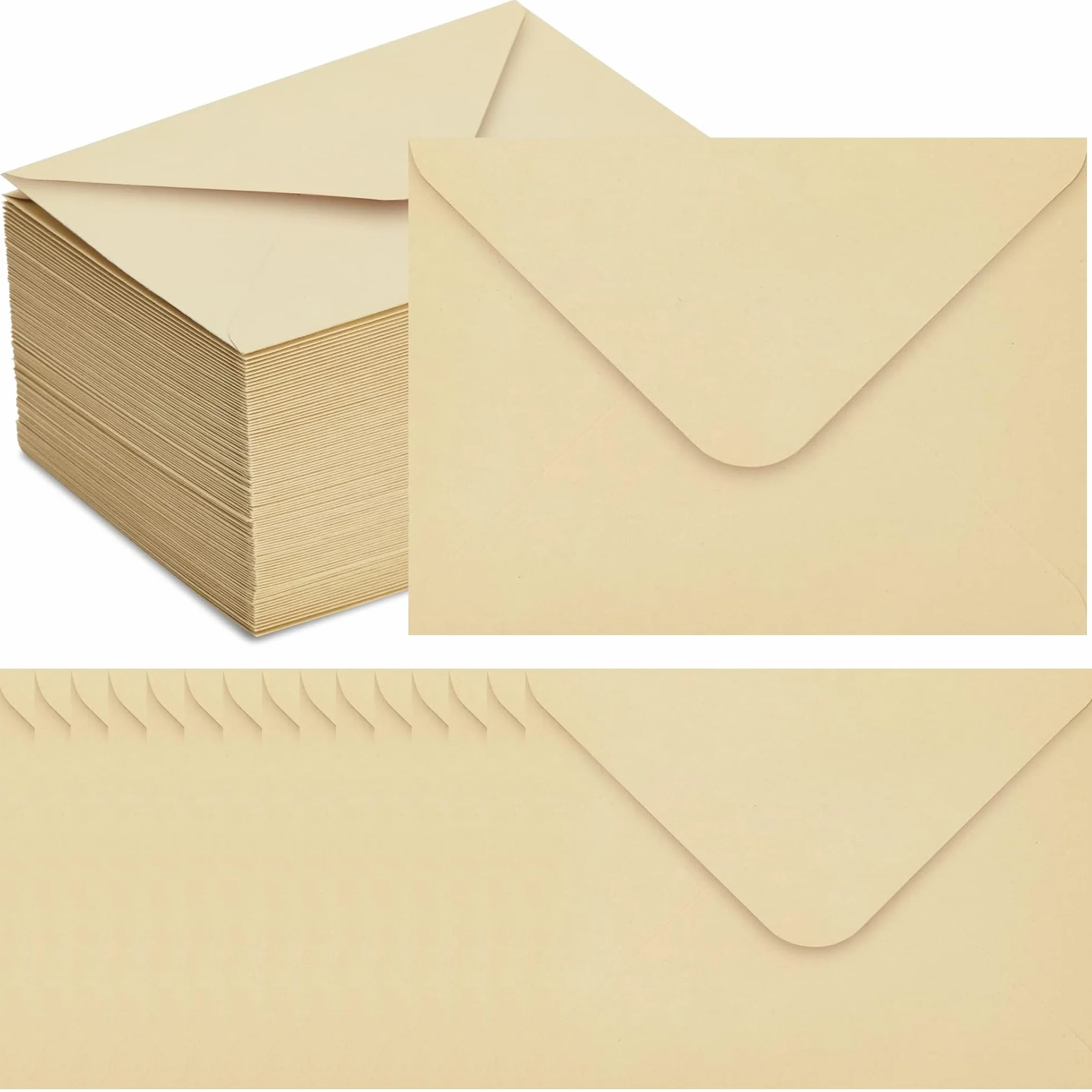 50 sztuk kopert z papieru typu kraft, B6 (17,6 x 12,5 cm), 150 g/m², zaproszenia ślubne o eleganckim wzornictwie, do planowania imprez, projektantów dla miłośników rzemiosła
