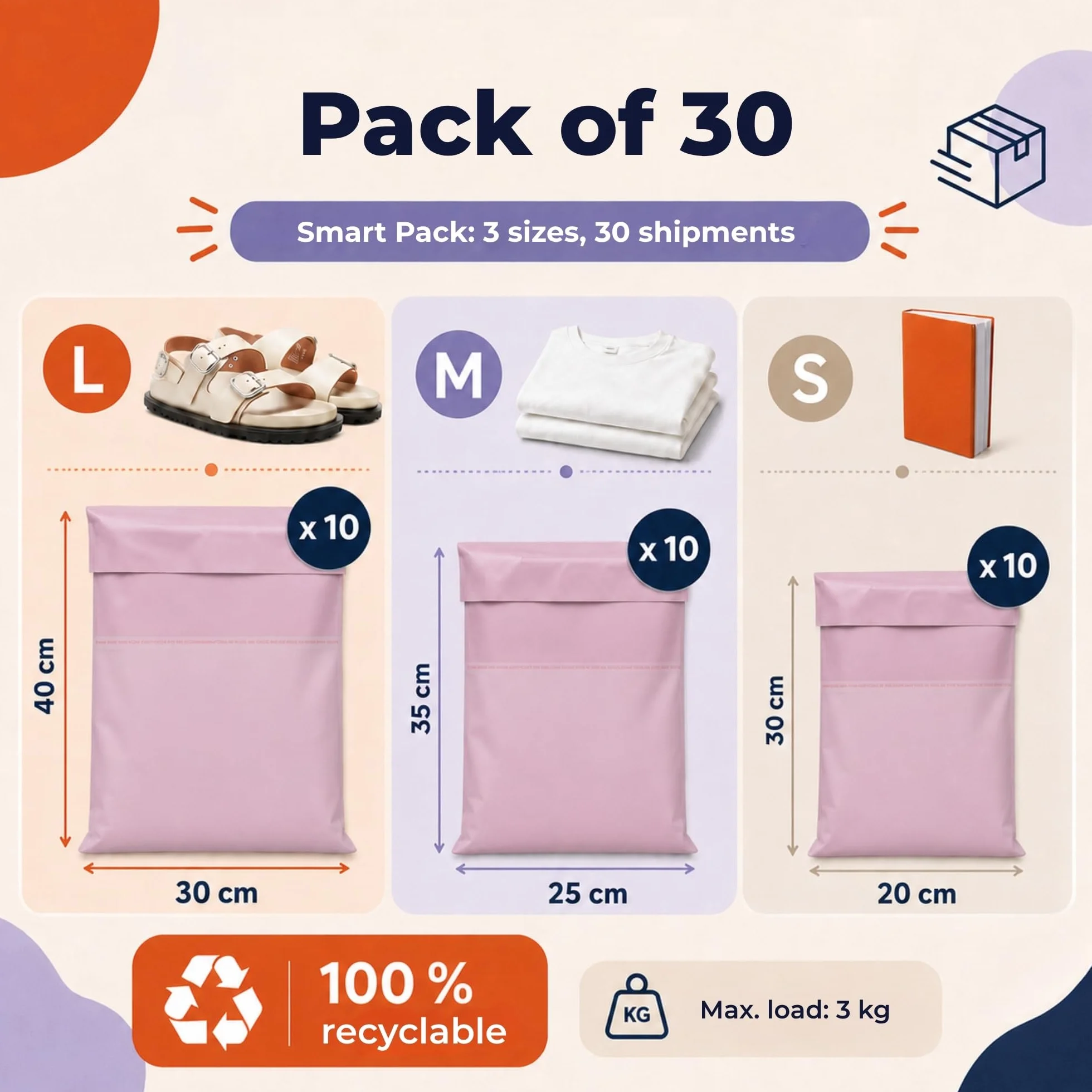 Koperty wysyłkowe Vinted Parcel wodoodporne plastikowe