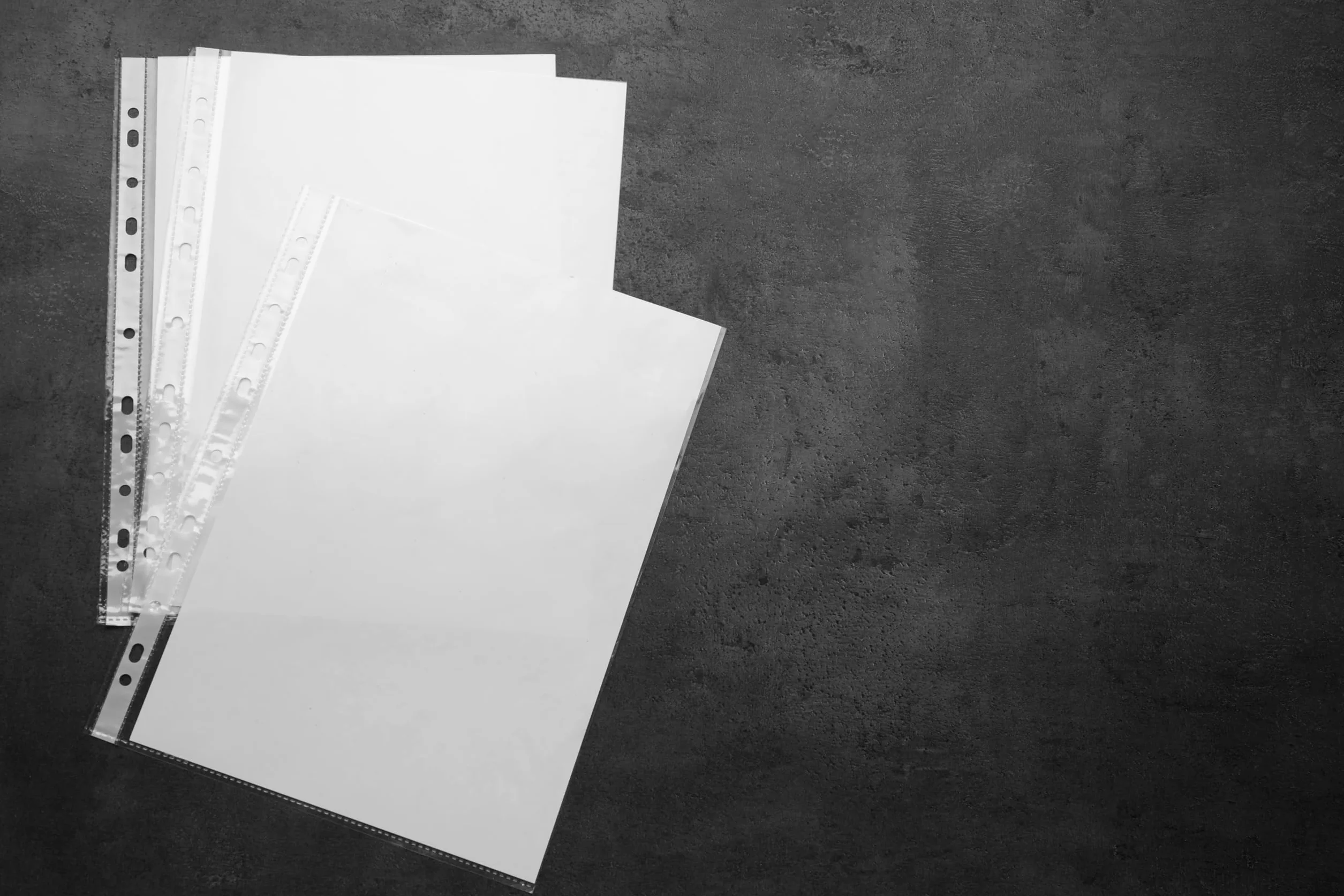 perfect line 100 Koszulki na Dokumenty DIN-A4, Przezroczyste Koszulki Foliowe, Foliowe Koszulki A4 Groszkowane, Koszulki do Segregatora, Transparentne, bezkwasowe, chroniące dokumenty