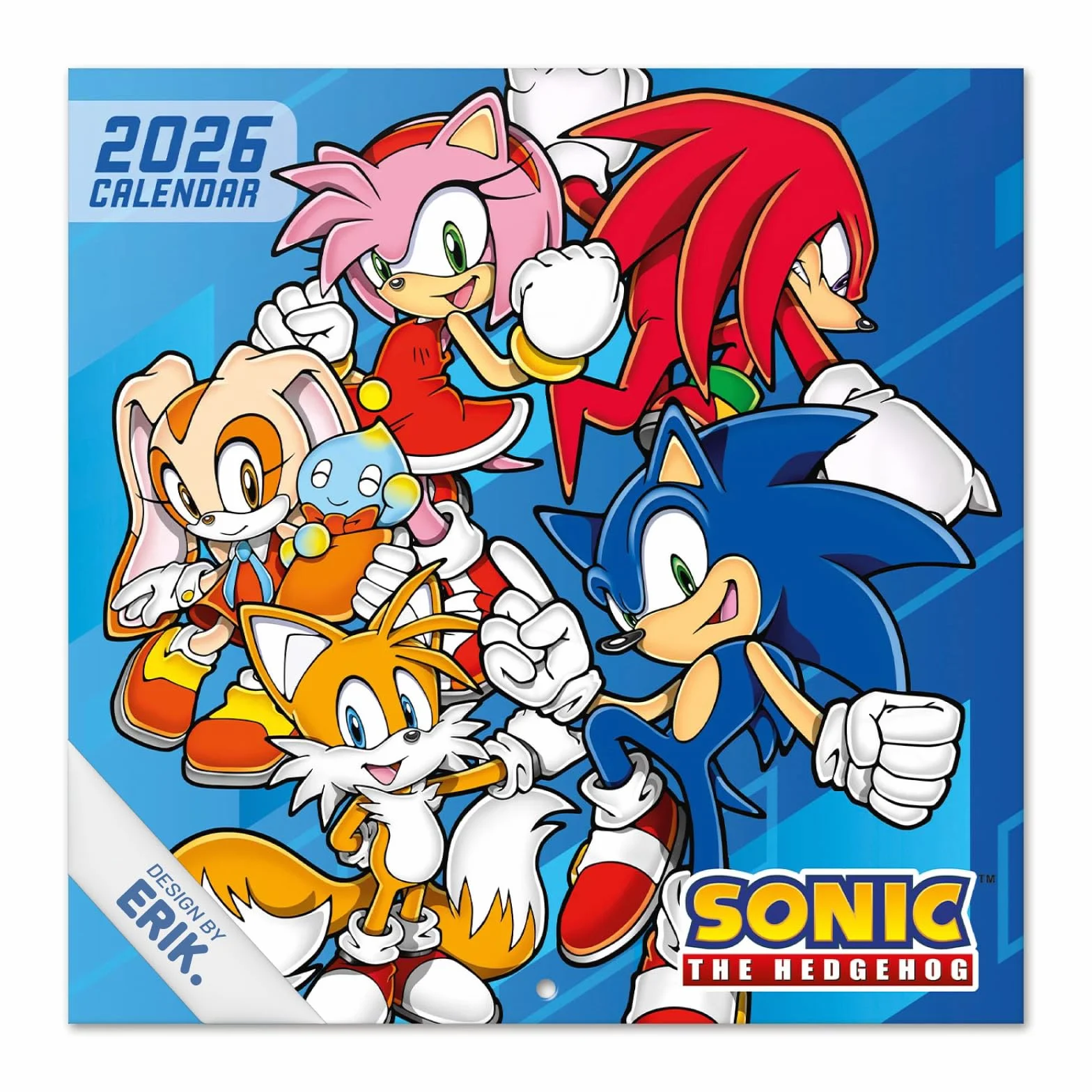 Grupo Erik Wall Calendar 2026 - Sonic Calendar 2026 | Square 30 x 30 cm - 12 x 12 inches Wall Planner, Family Planner Month To View | Sonic The Hedgehog Gifts For Friends