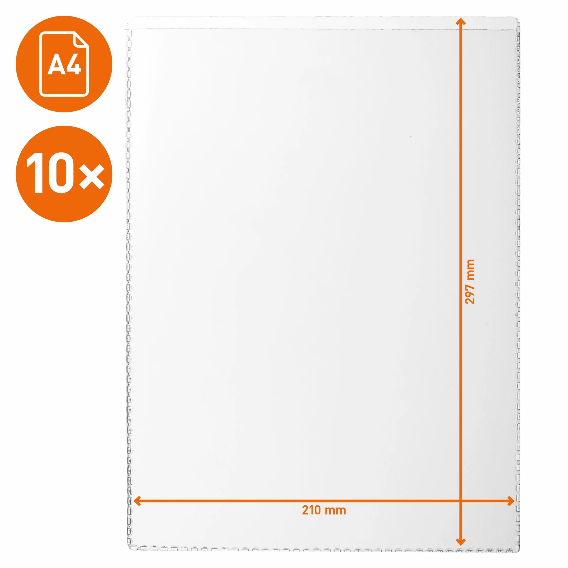 Durable 213119 Obwoluta ochronna A4, opak. 10 sztuk, przezroczysta.