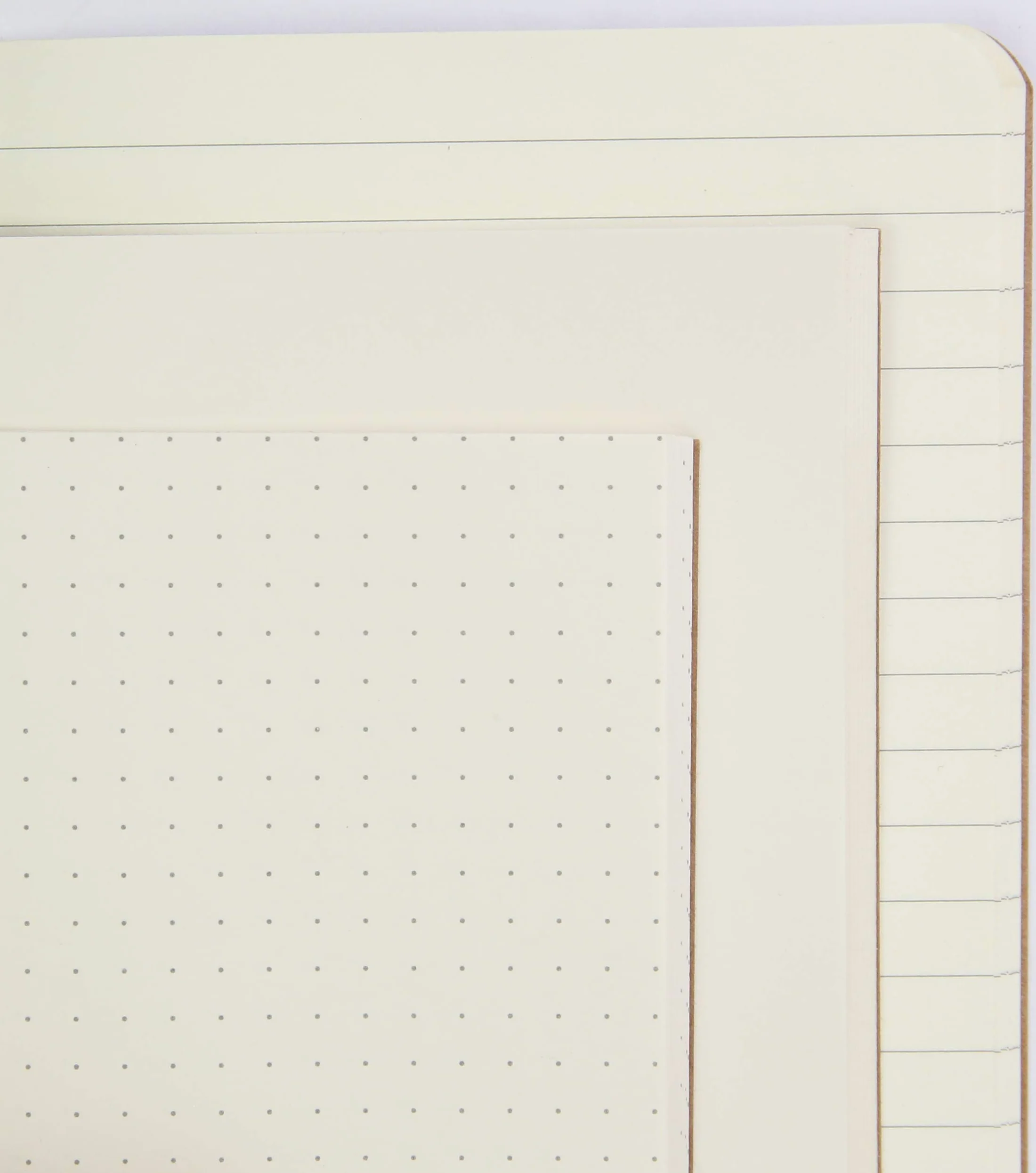 Wkładki uzupełniające do notesu podróżnych B7 12,5 x 9 cm zestaw 3 szt. mieszany pusty wyłożony kropki