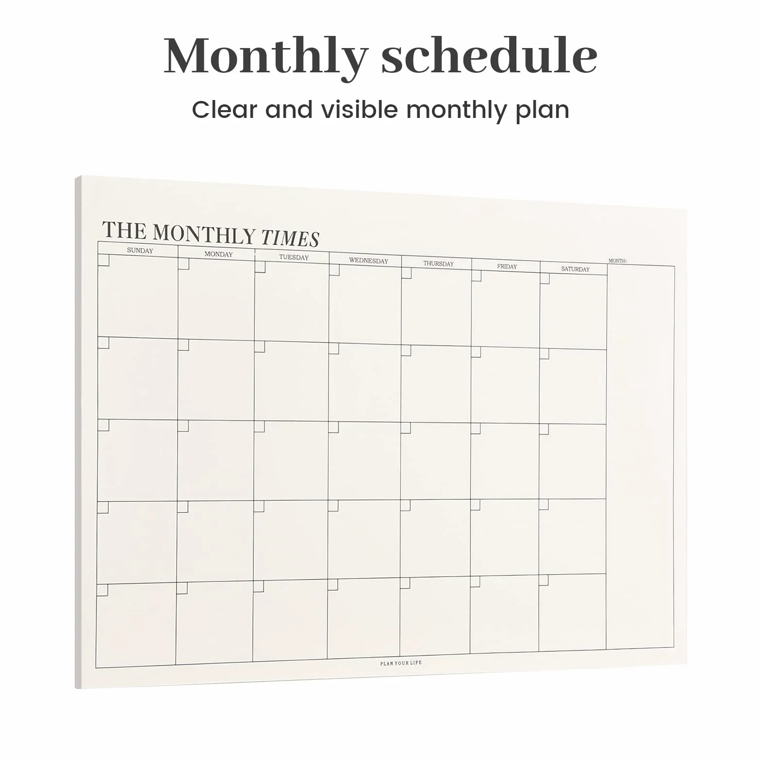 Terminarz miesięczny, Habit Tracker, 60 arkuszy 24,5 x 17,5 cm, terminarz z listą rzeczy do zrobienia, przegląd miesięczny, lista zakupów, planer dzienny do szkoły i biura