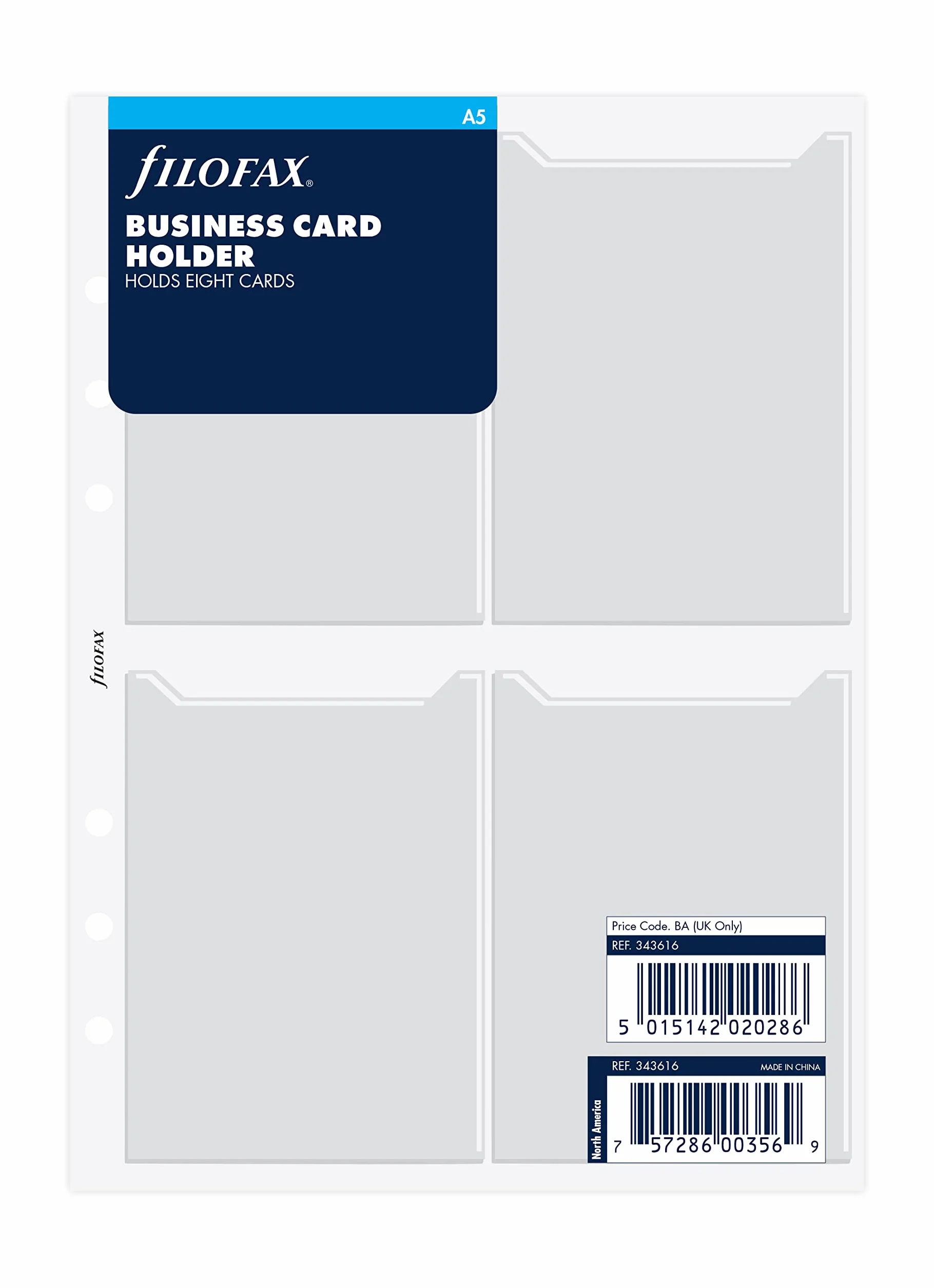 Filofax B343616 Etui na Wizytówki Biały 4 Sztuki