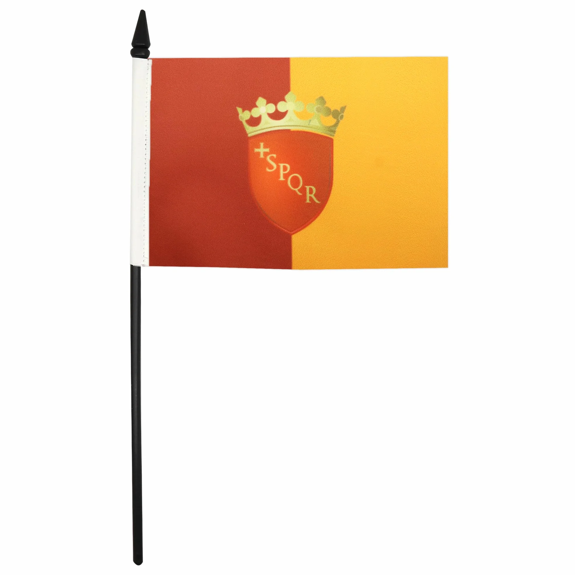 Drapeau de Table Ville de Rome avec Armes en Polyester 100D 21cm x 14cm