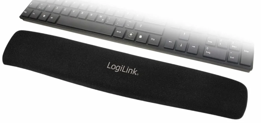 LogiLink Tastatur Gel Handballenauflage schwarz