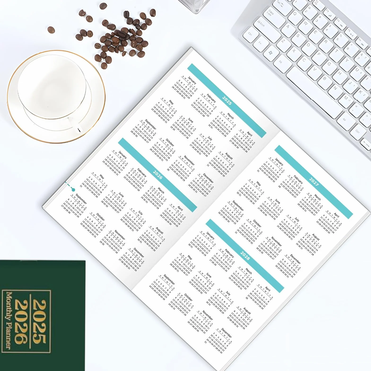 Planner 2025-2026, Business Agenda Journal, Goal Tracker Notebook for Students Teachers, 24-Month Compact Schedule