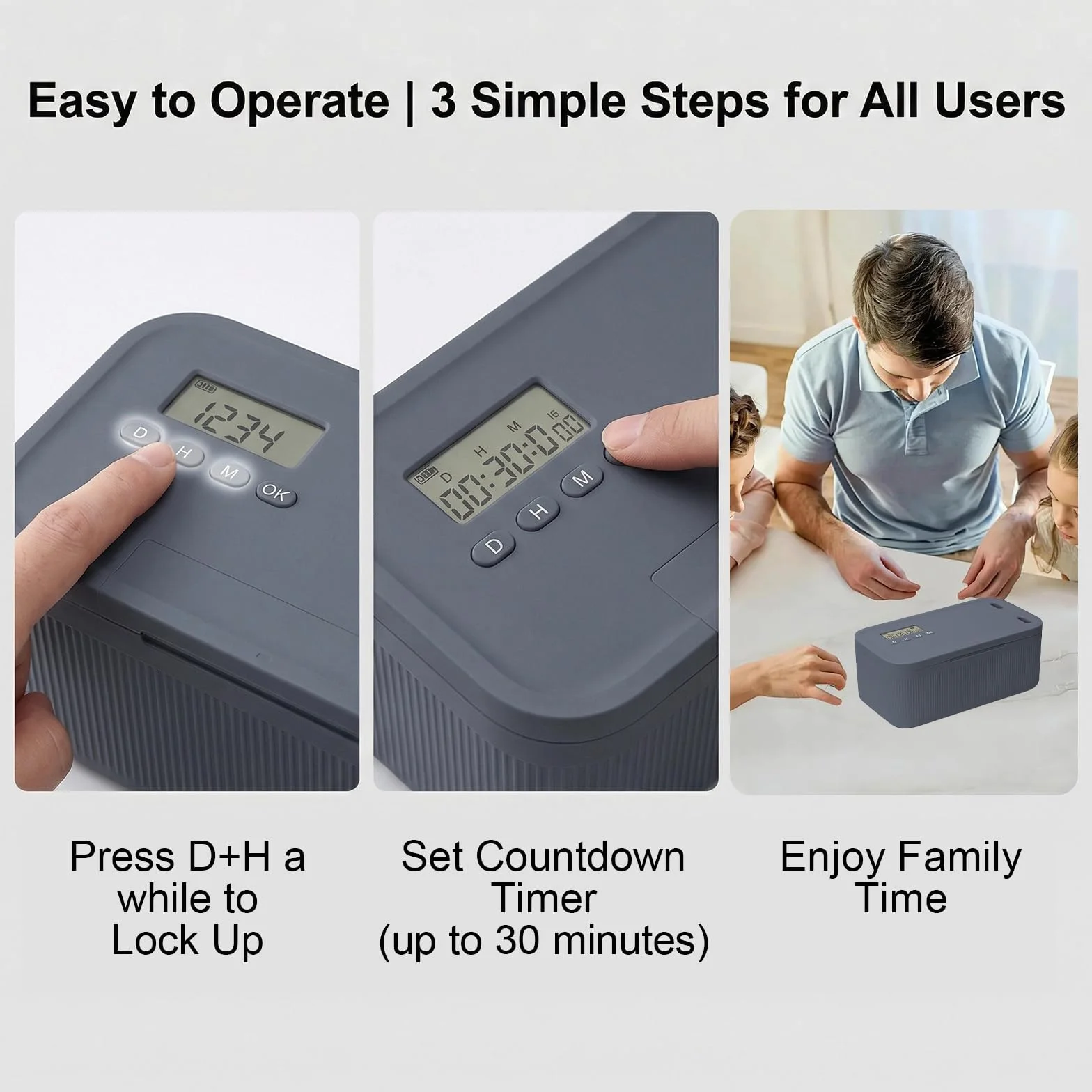 Safe Timed Lock Box, sejf na telefon komórkowy z zamkiem czasowym, więzienie dla telefonu, pudełko z blokadą czasową, pojemnik z blokadą czasu, z 2 trybami pracy, zarządzanie uzależnieniami, pudełka