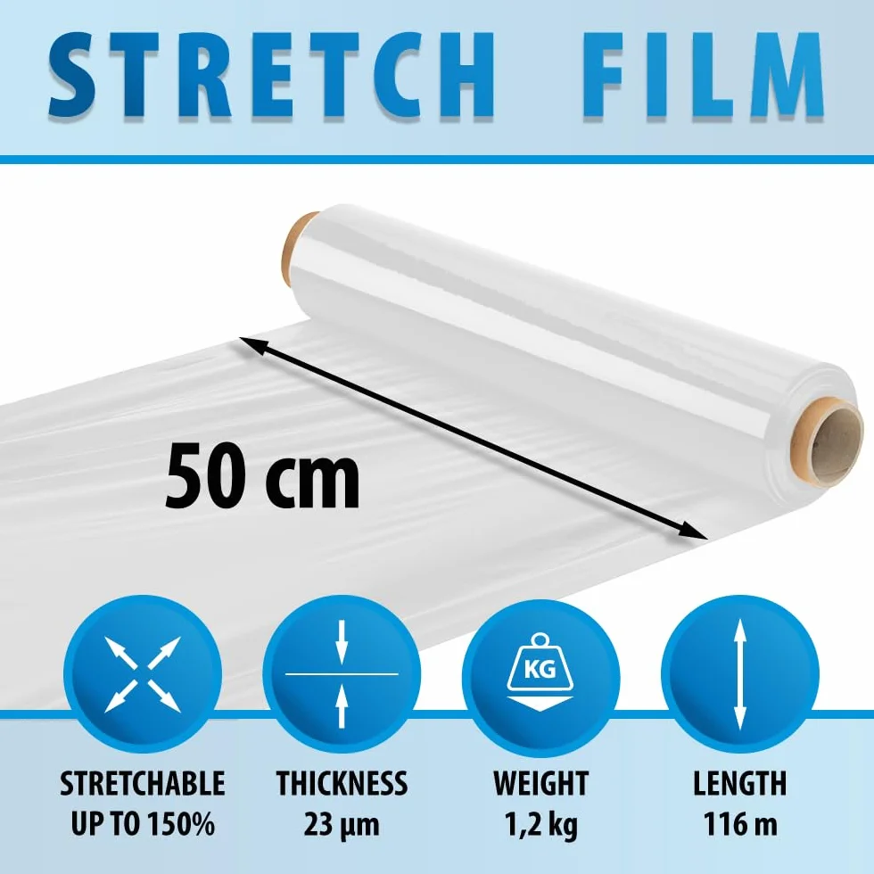 Folia Stretch OFFICE PRODUCTS 1,2kg 23mikr Transparentna/Koperty i Akcesoria do Wysyłek/Typ-Ręczna 1,2kg / Kolor-Transparentny/Grubość (mm)-23µm / Rozmiar-1,2kg / Szerokość (mm)-500
