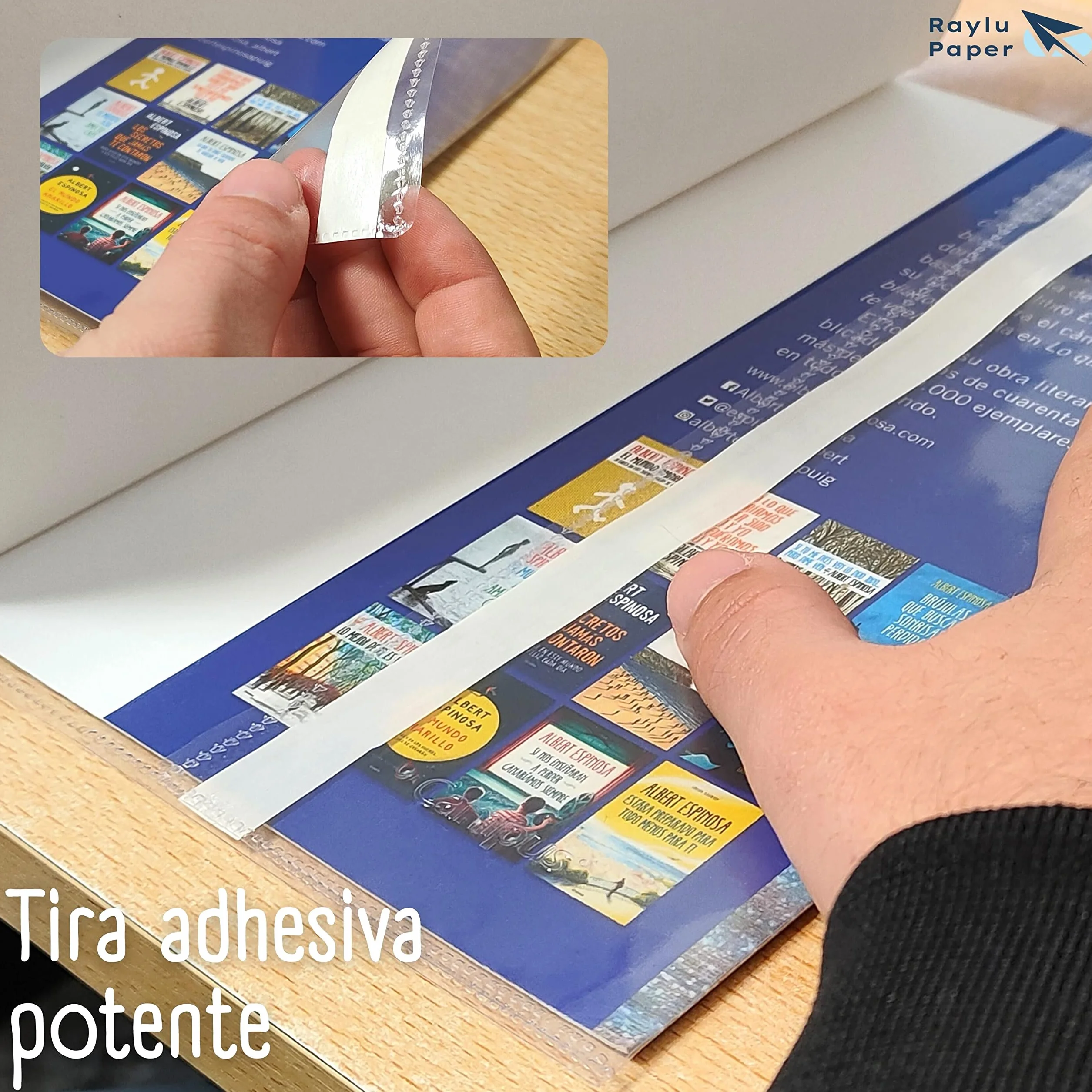 Regulowana okładka na książki z taśmą samoprzylepną, zestaw 5 okładek PCW 130 mikronów (22,2 x 41,5 cm)
