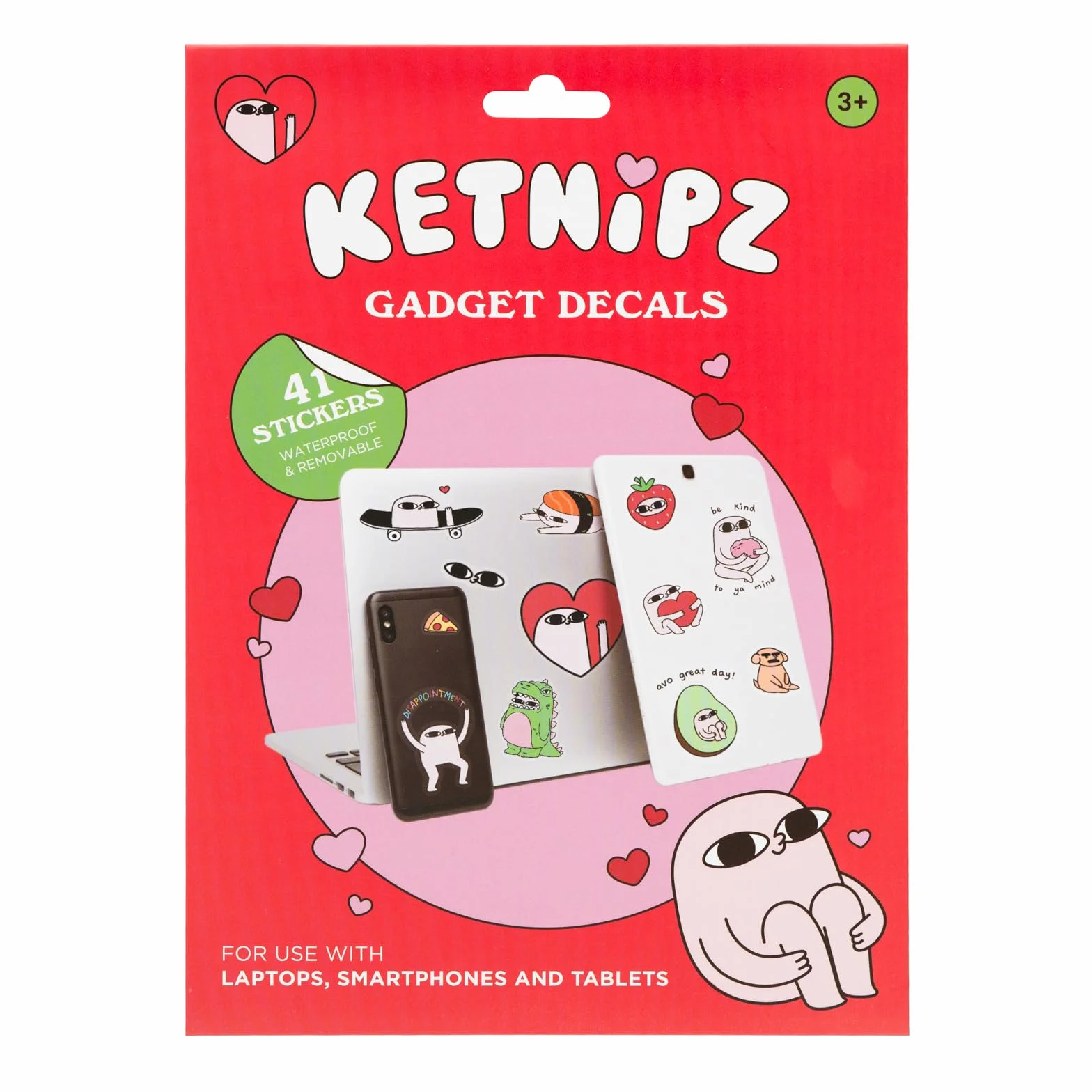 Grupo Erik Gadget Decals - Kalkomania Ketnipz - Wodoodporne naklejki anime Kawaii - naklejki wielokrotnego użytku