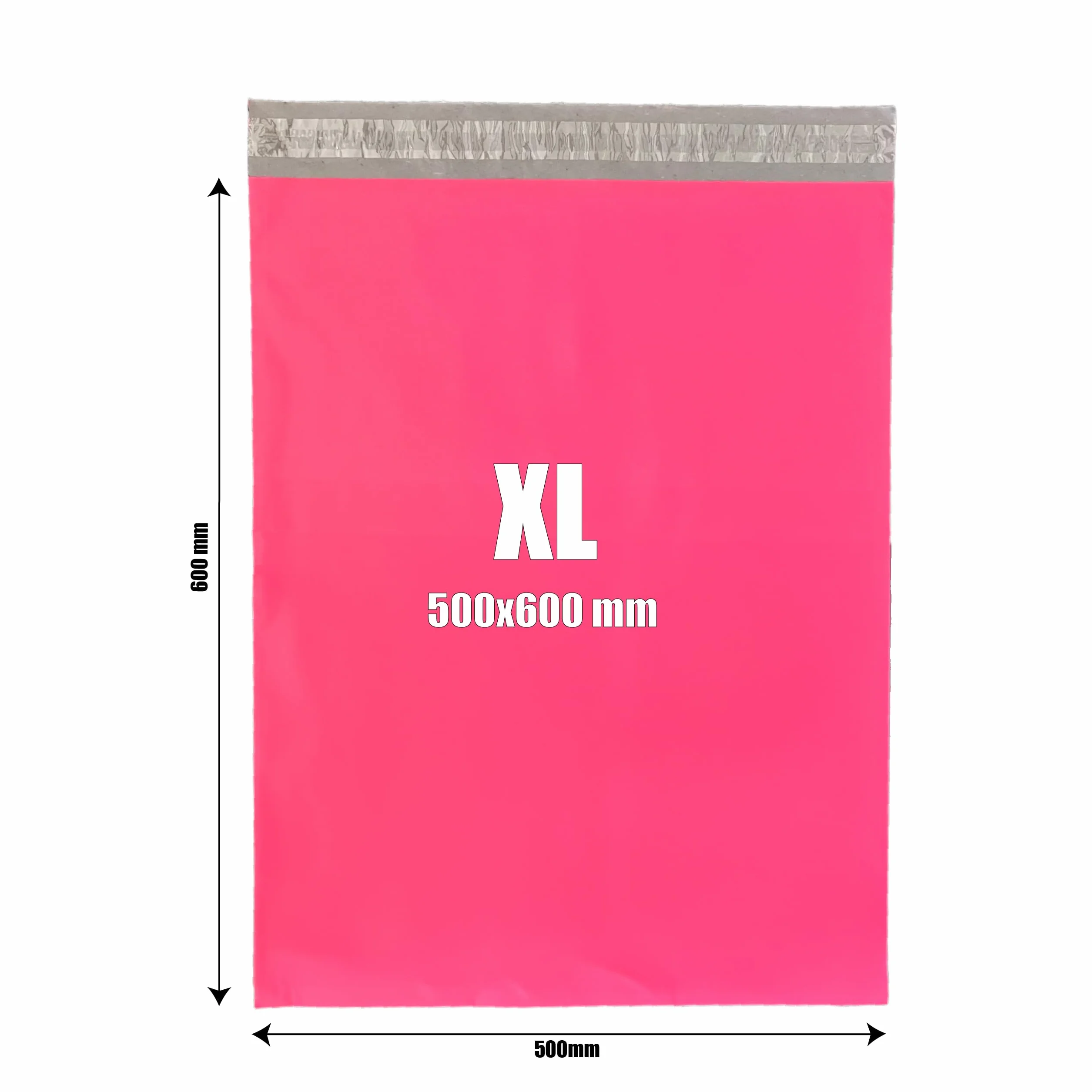 20 foliopaków kurierskich XL 50 x 60 cm | Nieprzezroczyste torebki pocztowe | Torebky pocztowe | Torebki na paczki | Duże worki pocztowe | Różowe
