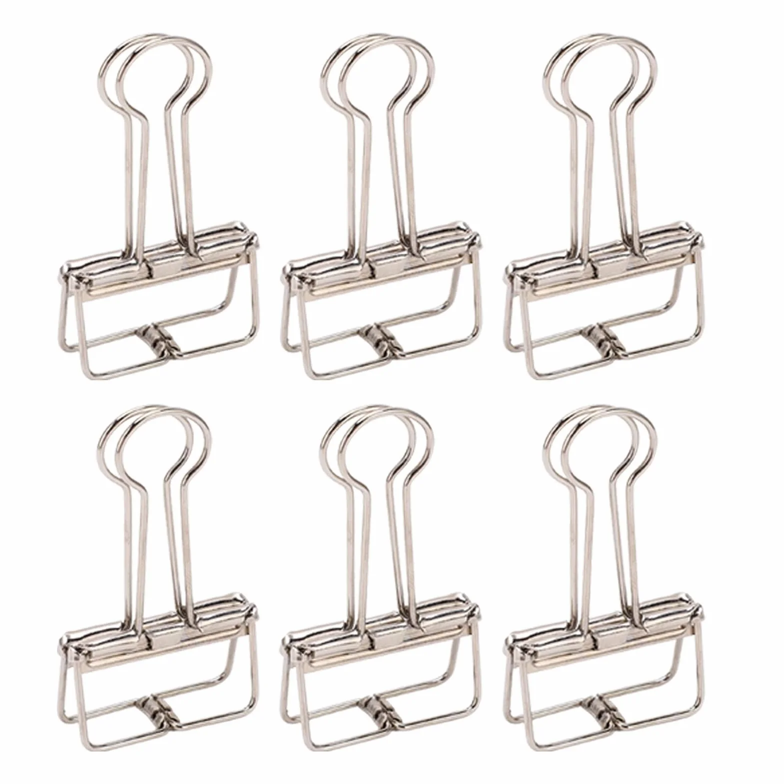 Metalowe Klipsy Biurowe 50 Sztuk 32 mm Srebrne Zaciski Binder