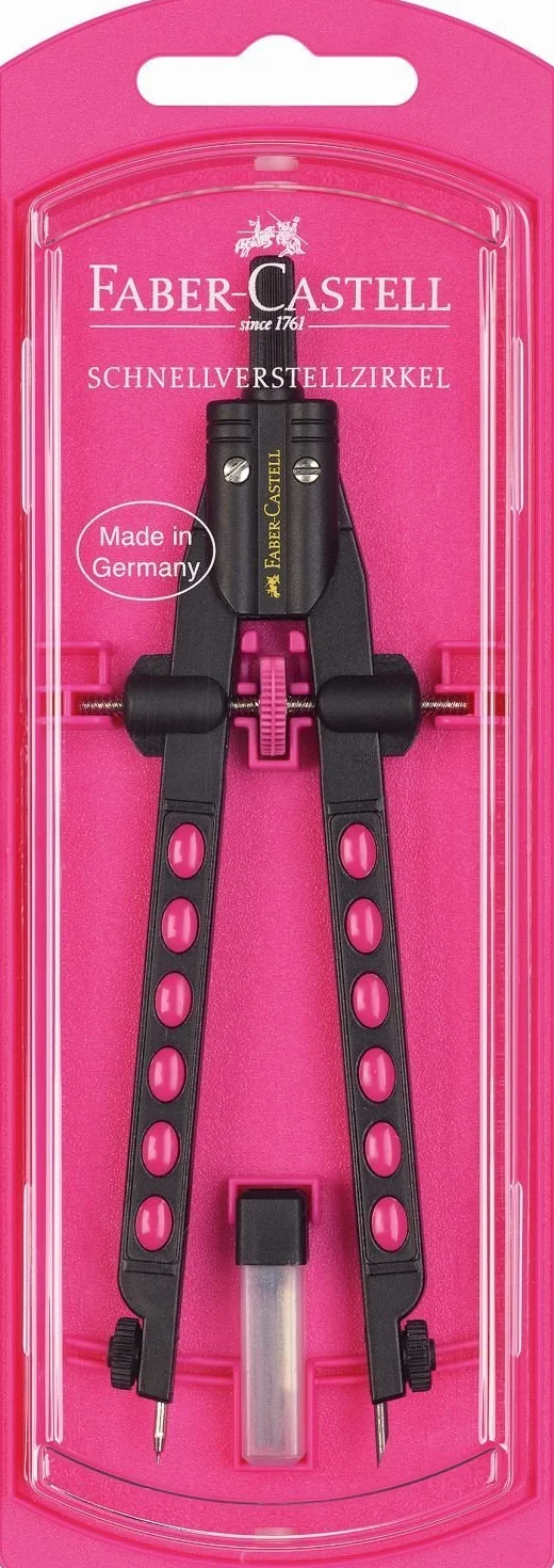 Faber-Castell Pink cyrkiel z szybką regulacją Factory Neon