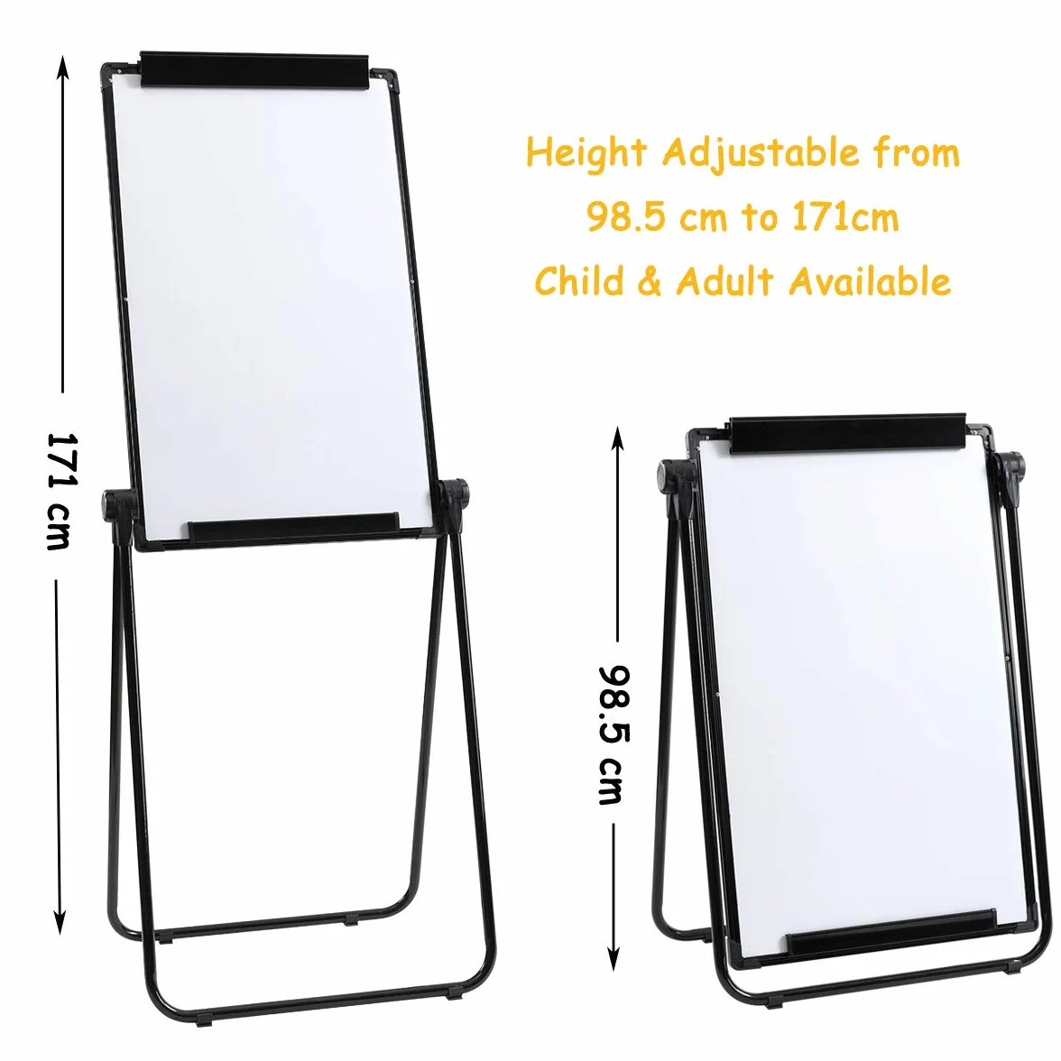 DOEWORKS Magnetyczny stojak w kształcie litery U 90 x 60 cm tablica dwustronna regulowana wysokość