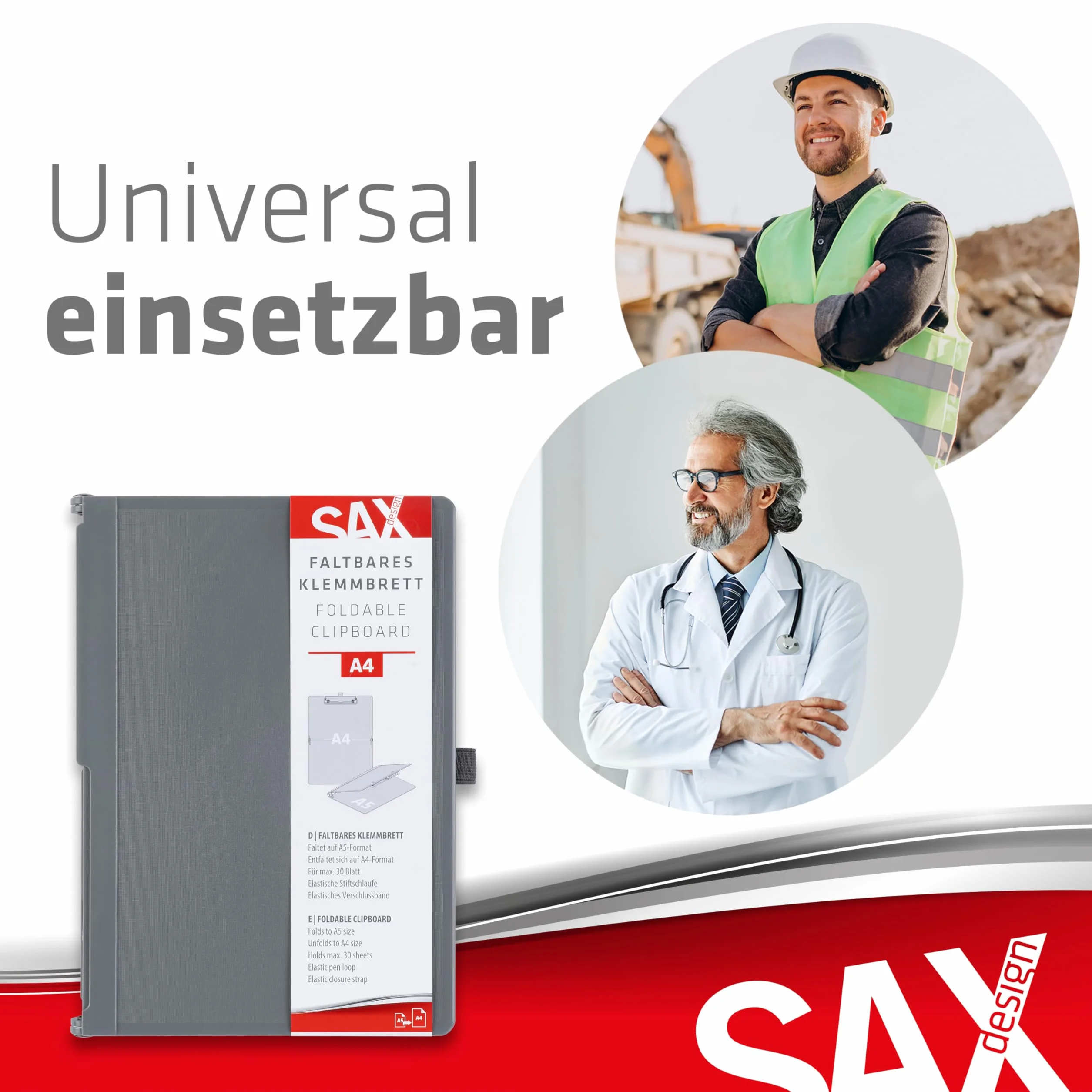 Sax Podkładka do Notatnika A4 Srebrny