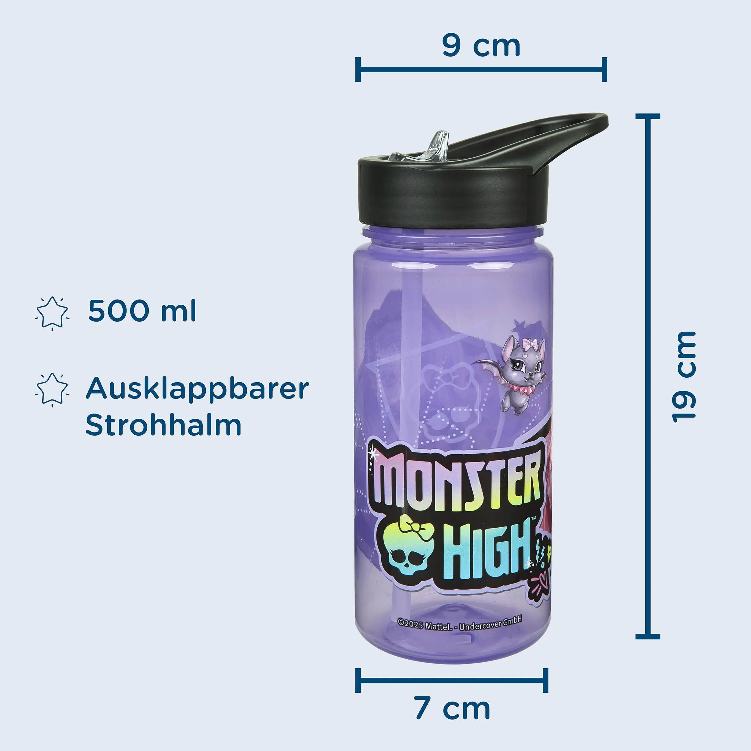 Scooli Monster High zestaw naczyń dla dzieci pudełko śniadaniowe butelka na napoje 4 lata tworzywo sztuczne bez BPA