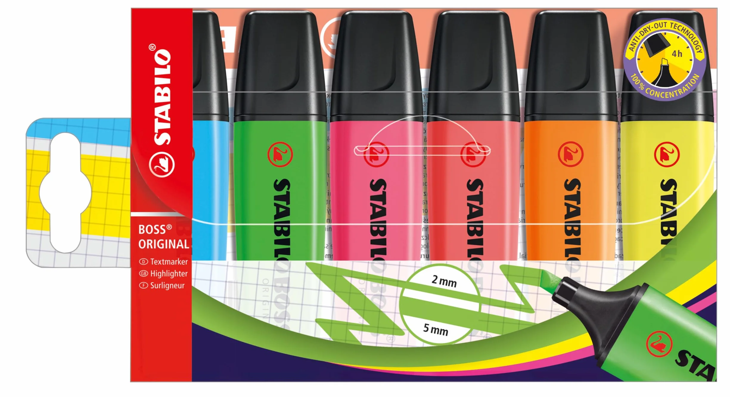 Zakreślacz - STABILO BOSS ORIGINAL etui 6 szt.