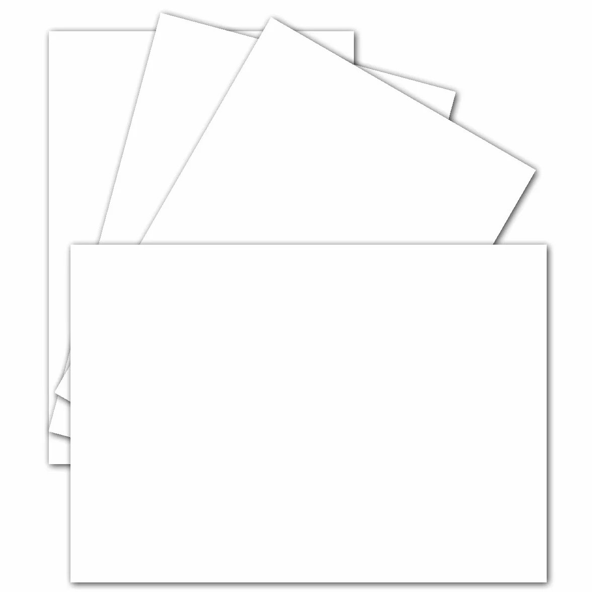 Karty pojedyncze DIN A7 10,5 x 7,3 cm 240 g/m² Wysoce białe Niezadrukowane mini karty