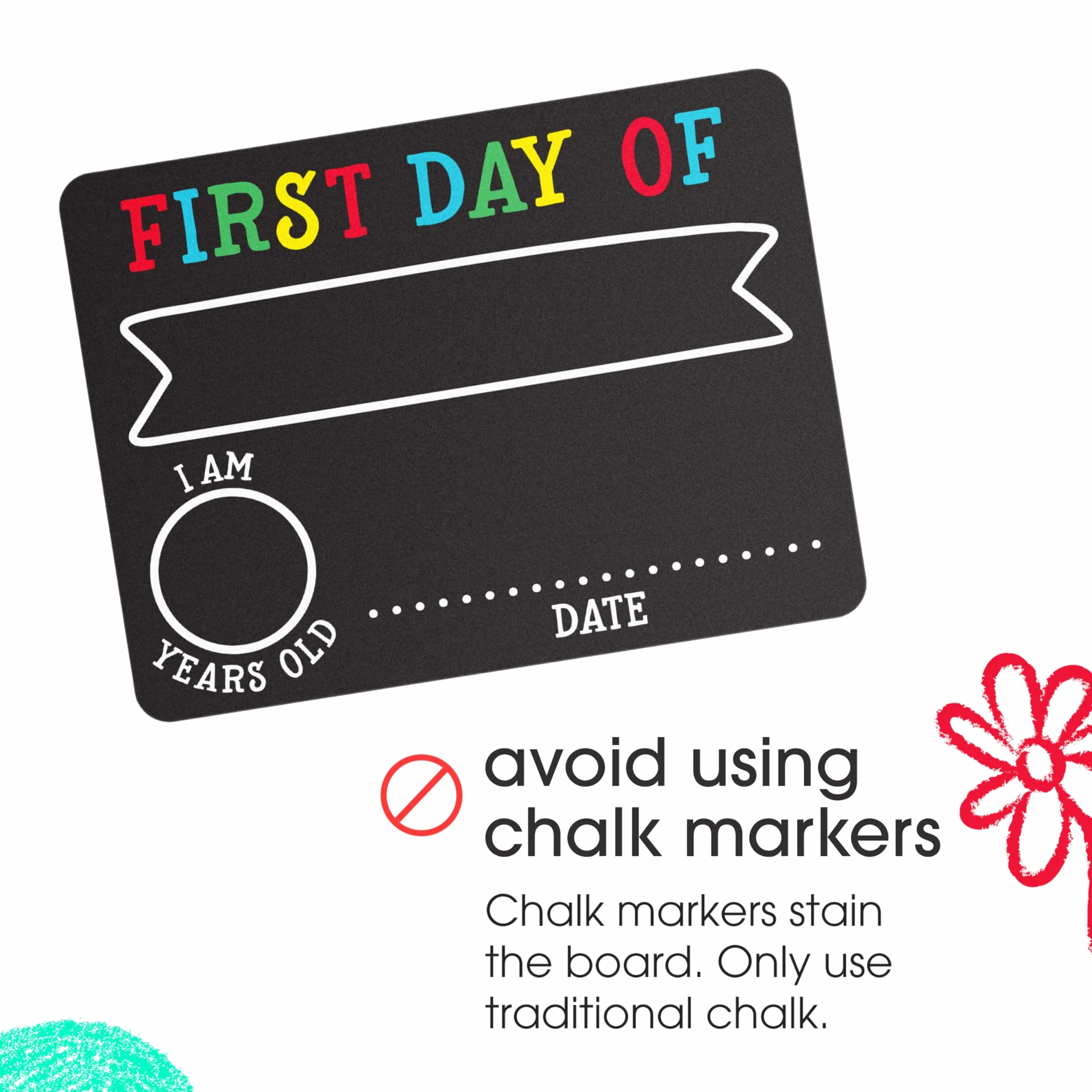 Pearhead Pierwszy I Ostatni Dzień Szkoły Fotokompartament Signs Chalkboard
