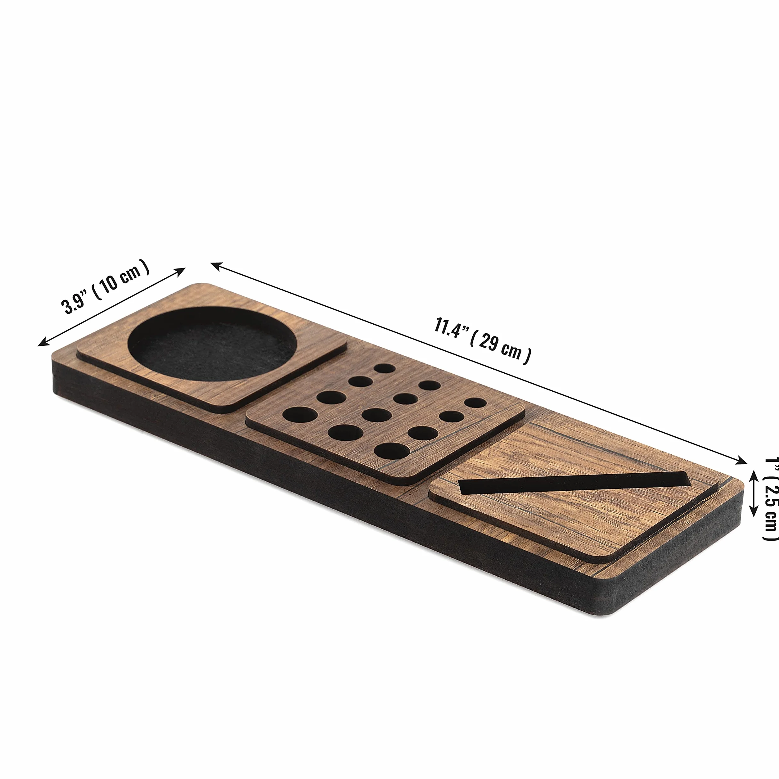 Vigo Wood Organizer na biurko, konfiguracja biurka, akcesoria stołowe, stacja dokująca, przechowywanie w biurze i biurku, uchwyt na długopisy, stacja dokująca telefoniczna