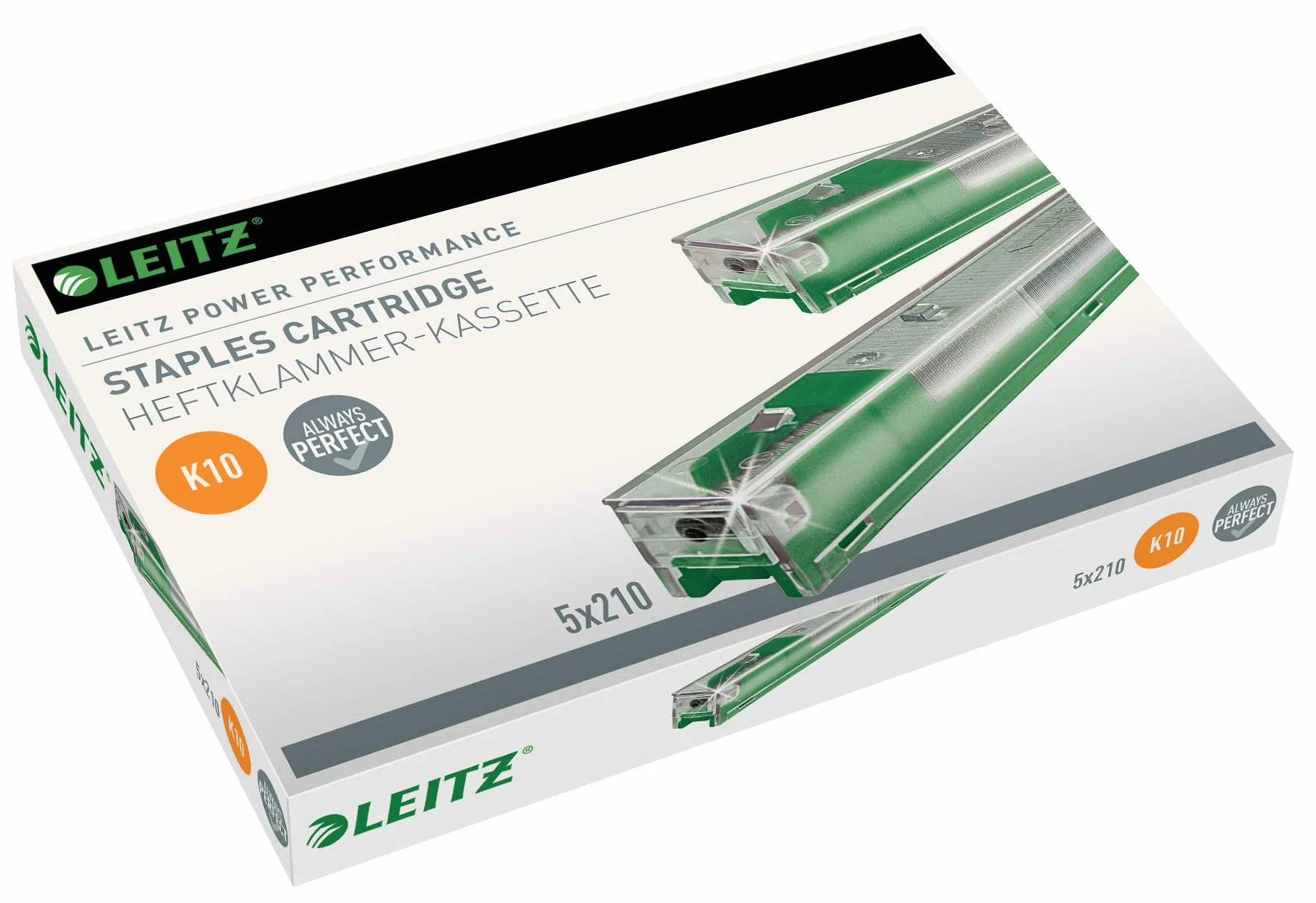 Leitz Power Performance Heavy-Duty kasety ze zszywkami K10, ocynkowane, 5 x 210 zszywek
