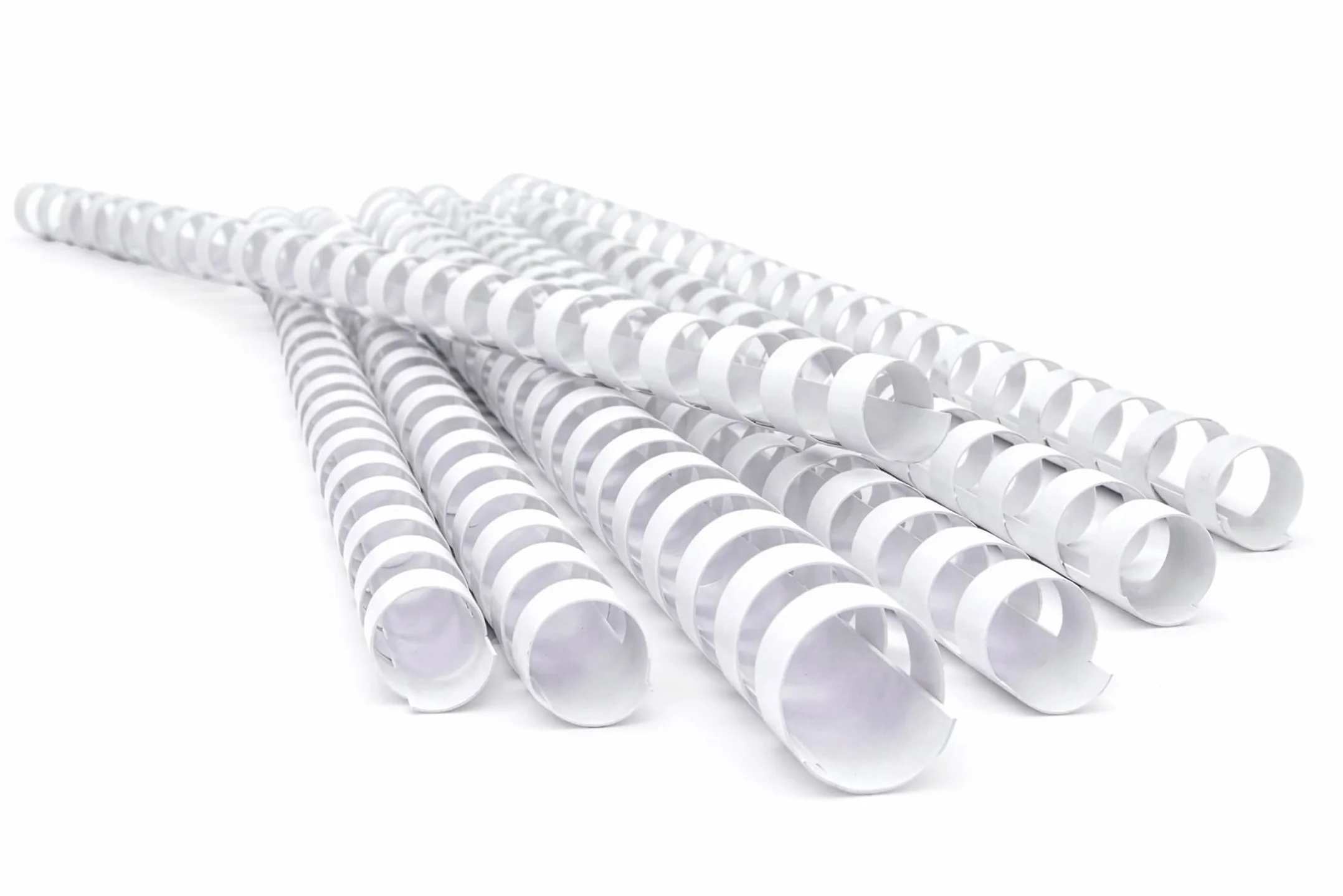Pavo - Premium plastikowe grzbiety do bindowania 25 mm A4 białe, opakowanie 50 szt., 21-ringowy grzbiet, pojemność do 225 arkuszy - 8000845