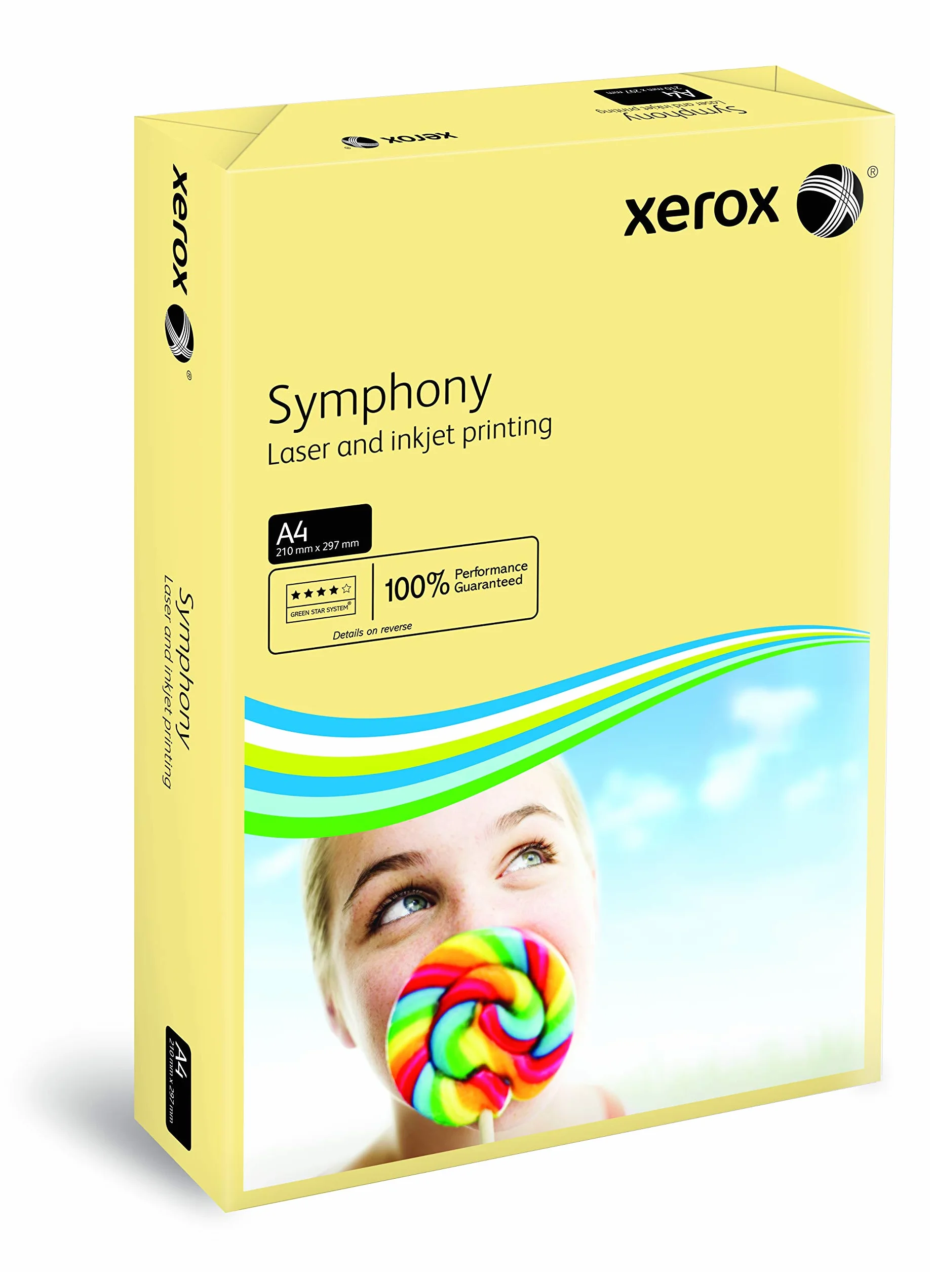 Xerox 003R93219 kolorowy papier do drukarek, symphony, pastelowy DIN A4, 160 g/m², 250 arkuszy w opakowaniu, kość słoniowa