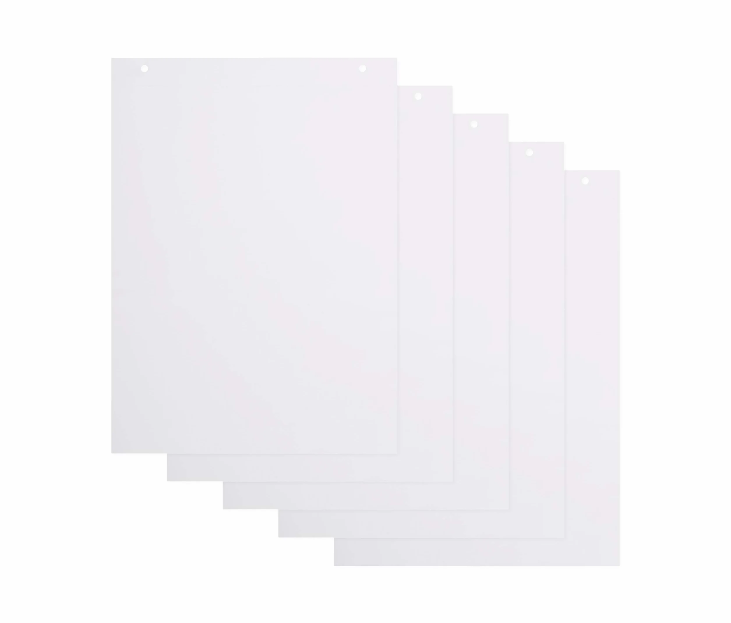 BoardsPlus Puste bloki papierowe typu flipchart, opakowanie 5 sztuk, format A1, papier 60 g/m², 20 arkuszy w bloku
