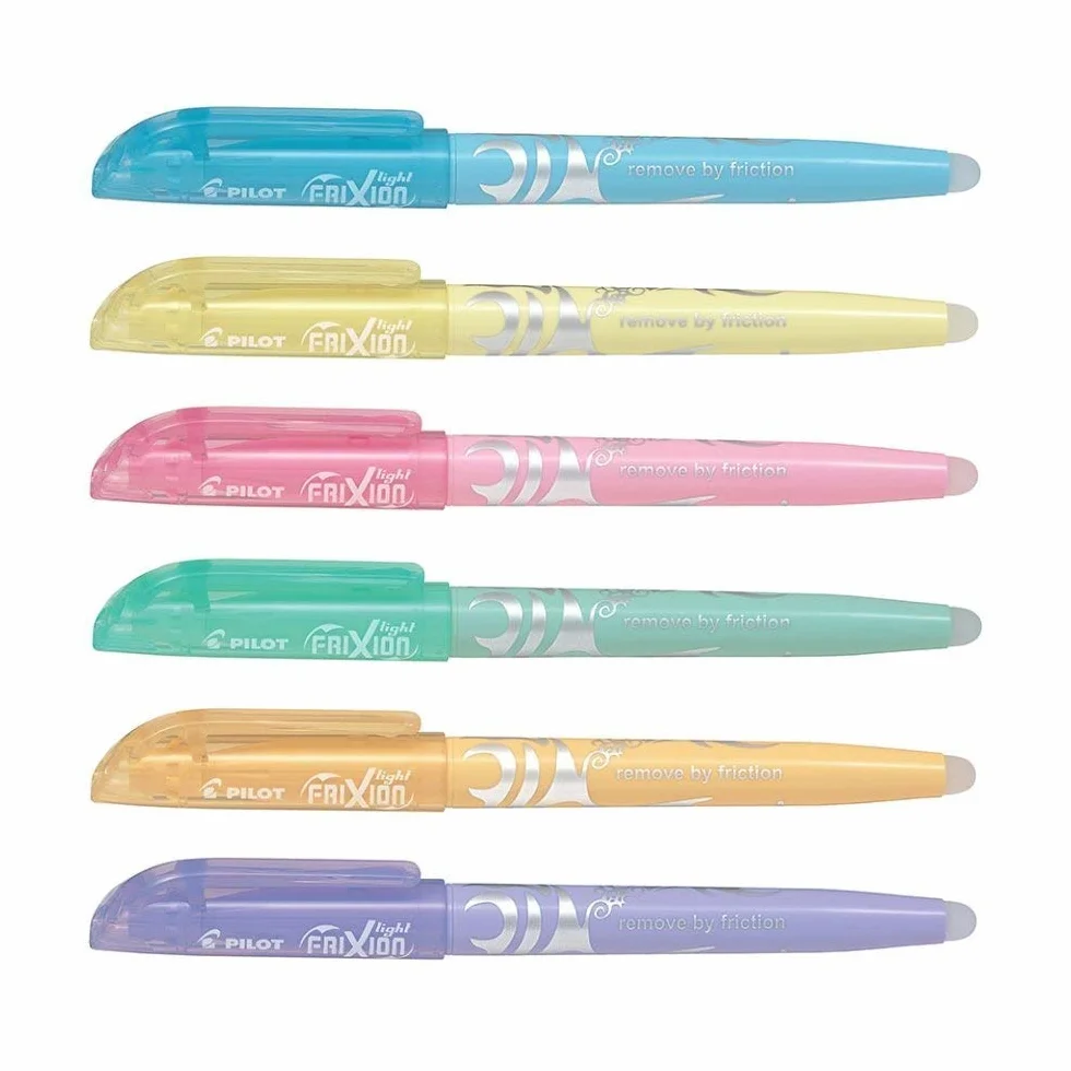 Pilot Frixion Light Pastel zestaw 6 sztuk